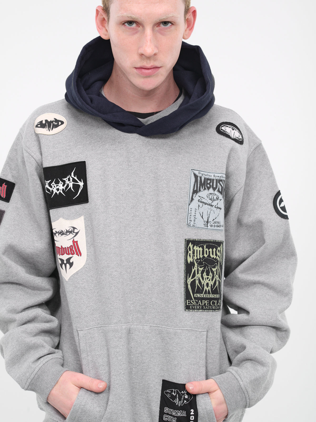 Patch Hoodie (BB030FLE001546-GREY-NAVY)
