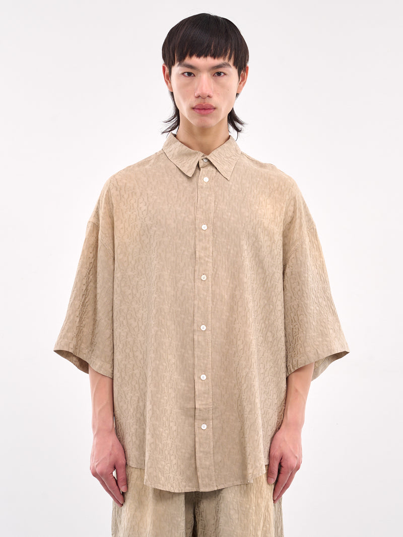 Monogram Button-Up Shirt (BB0625-WARM-GREY)