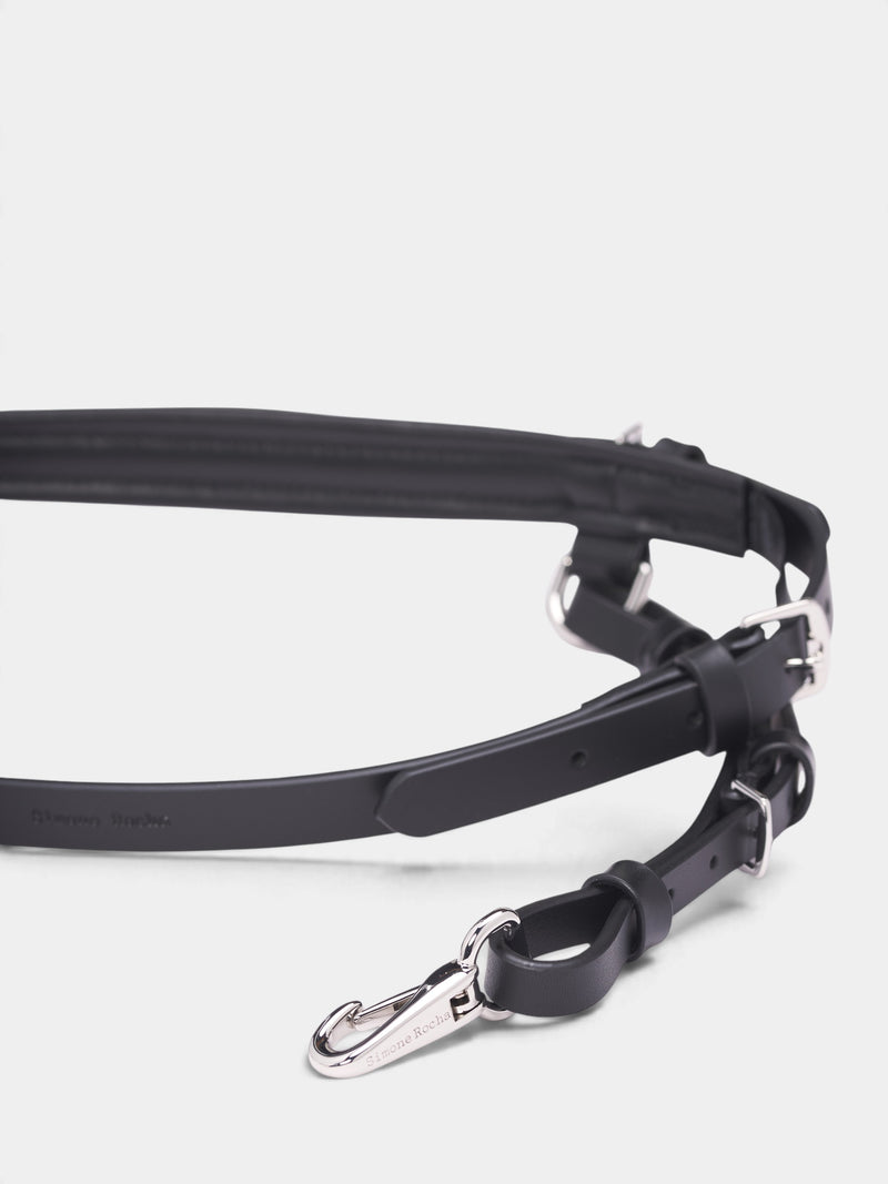 Black Leather Bridle Belt (BBELT4T-M-0839-BLACK)