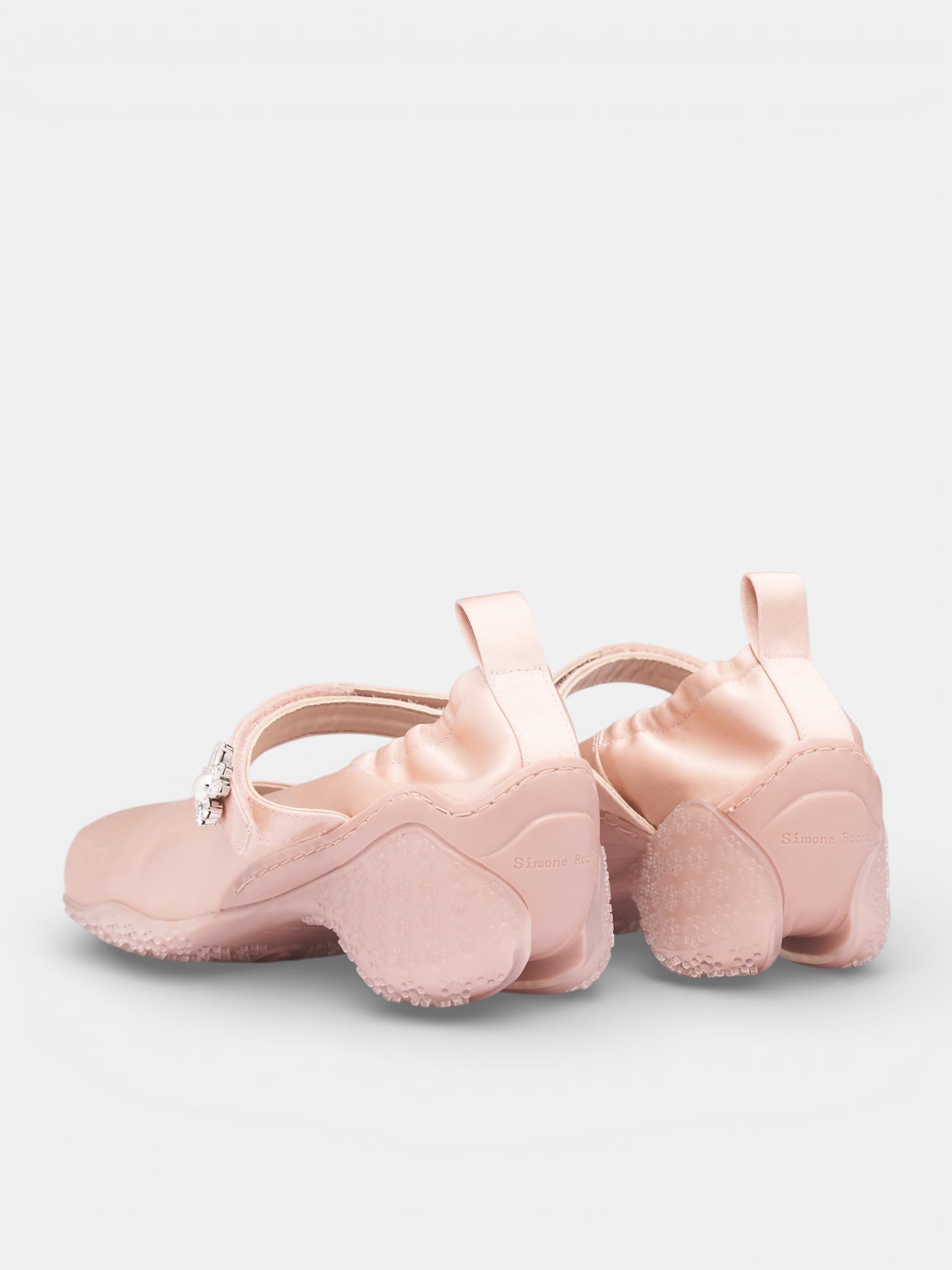 Nude Satin Ballet Runner Pumps (BBT1B-0755-BALLET-NUDE-PEARL-C)
