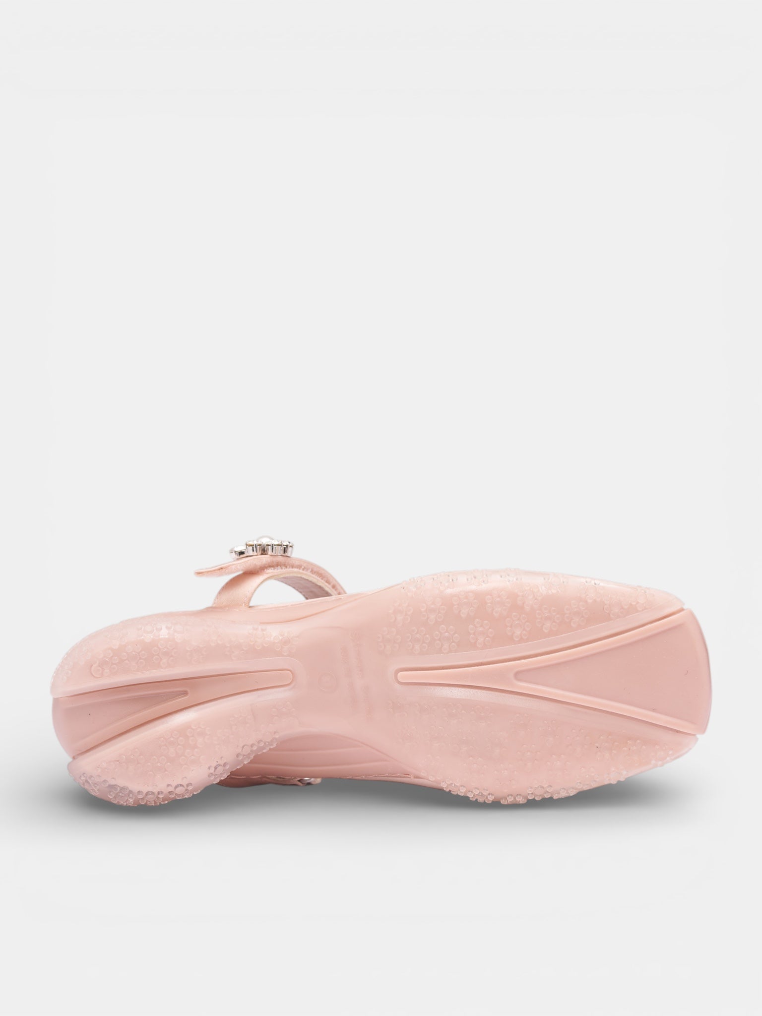 Nude Satin Ballet Runner Pumps (BBT1B-0755-BALLET-NUDE-PEARL-C)