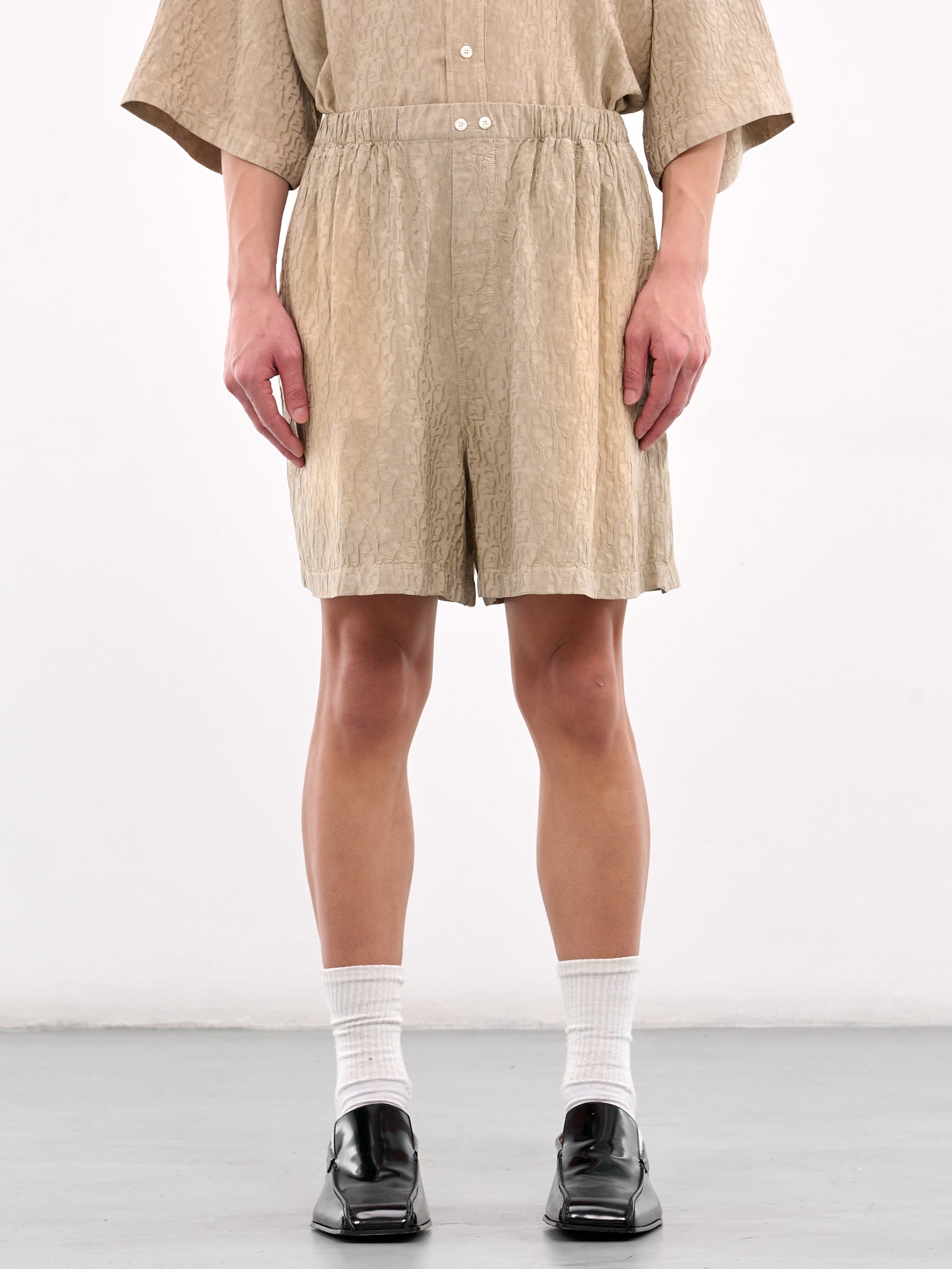 Monogram Shorts (BE0186-WARM-GREY)