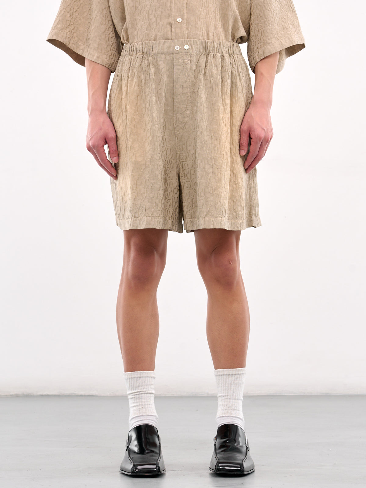 Monogram Shorts (BE0186-WARM-GREY)