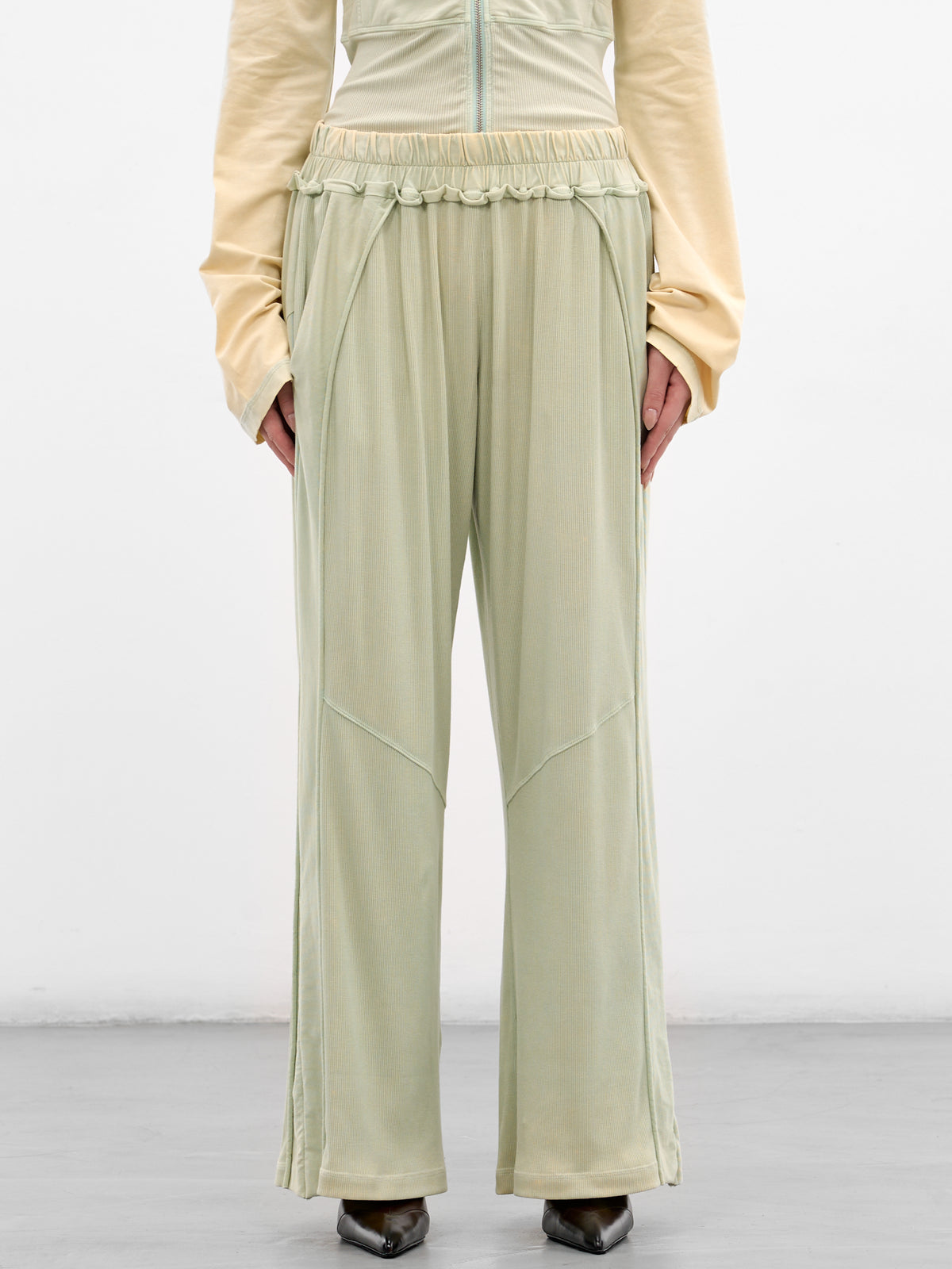 Green Bellona Deconstructed Cotton Sweatpants (BELSW0SGR-SUBTLE-GREEN)