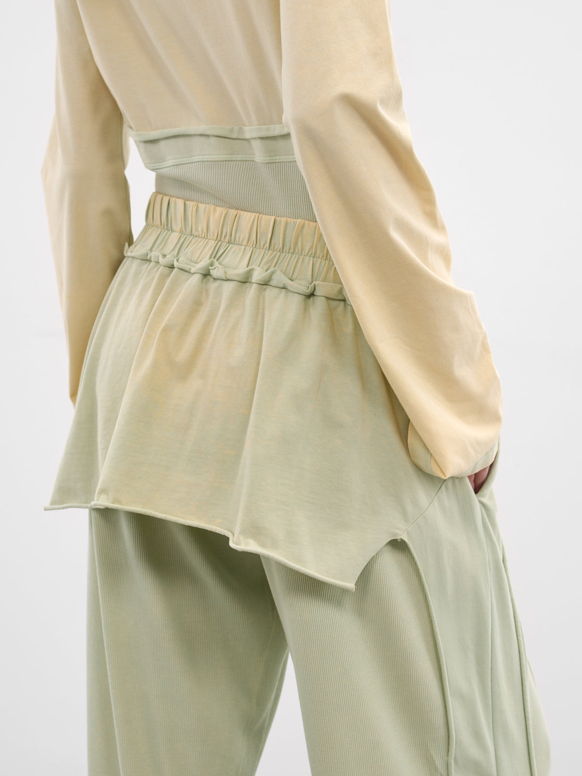 Green Bellona Deconstructed Cotton Sweatpants (BELSW0SGR-SUBTLE-GREEN)