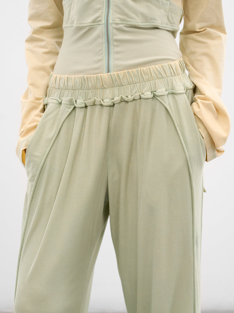 Green Bellona Deconstructed Cotton Sweatpants (BELSW0SGR-SUBTLE-GREEN)