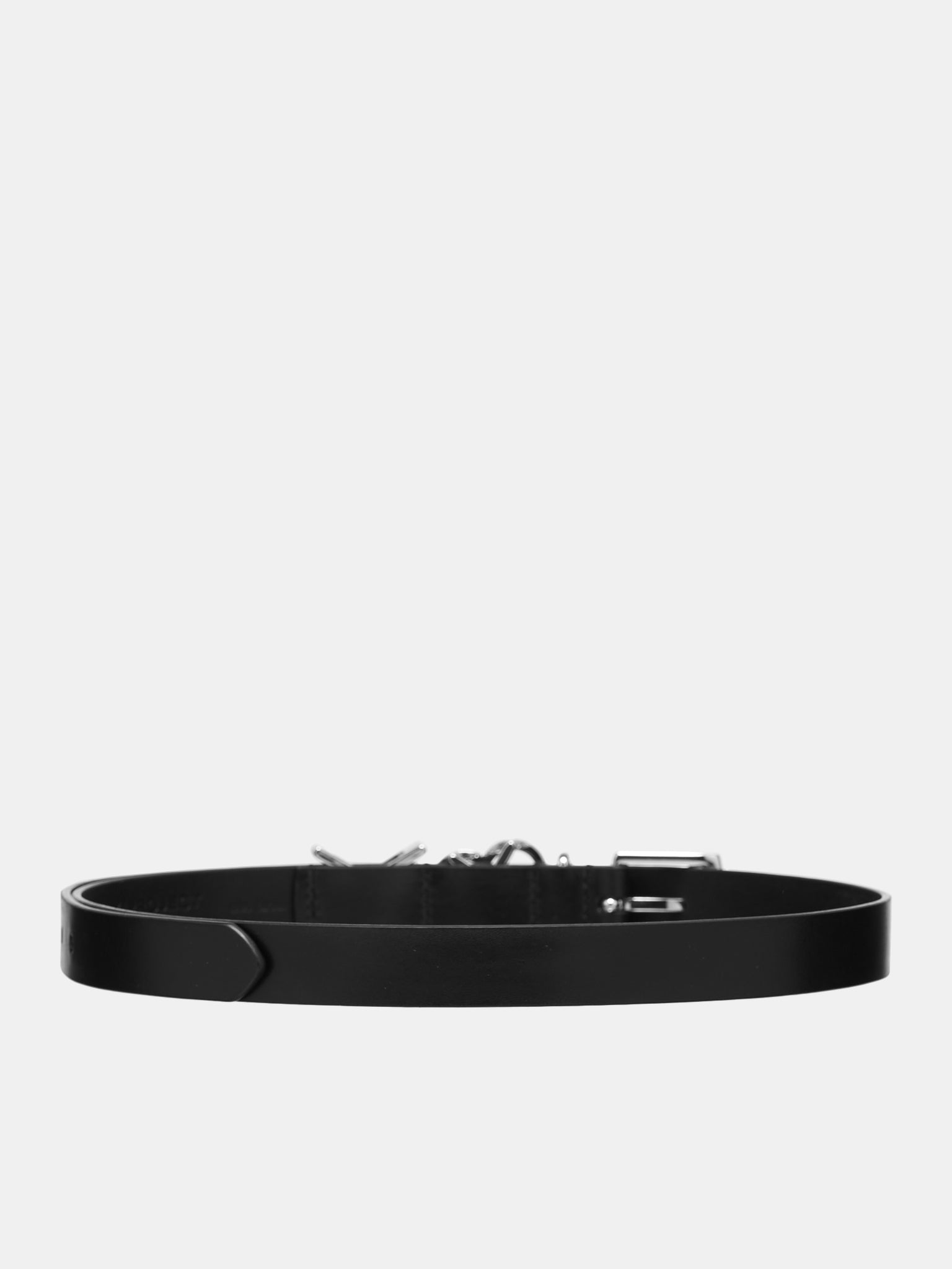 Y Heart Belt (BELT11-S25-S10-BLACK-SILVER)