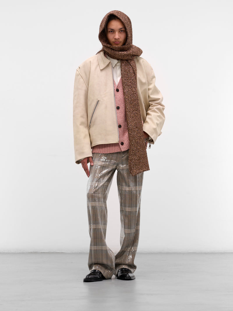 Eldar Pink Chenille Knit Cardigan (ELDAR-M25KN7045-DUSTY-PINK)