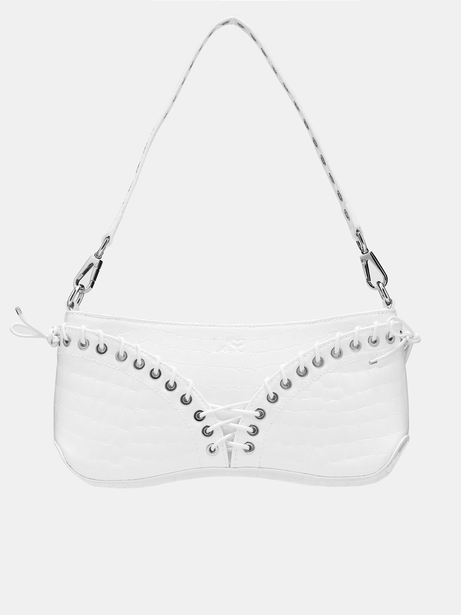 Cleavage Bag (BG001ULEA003-WHITE-CROCO)