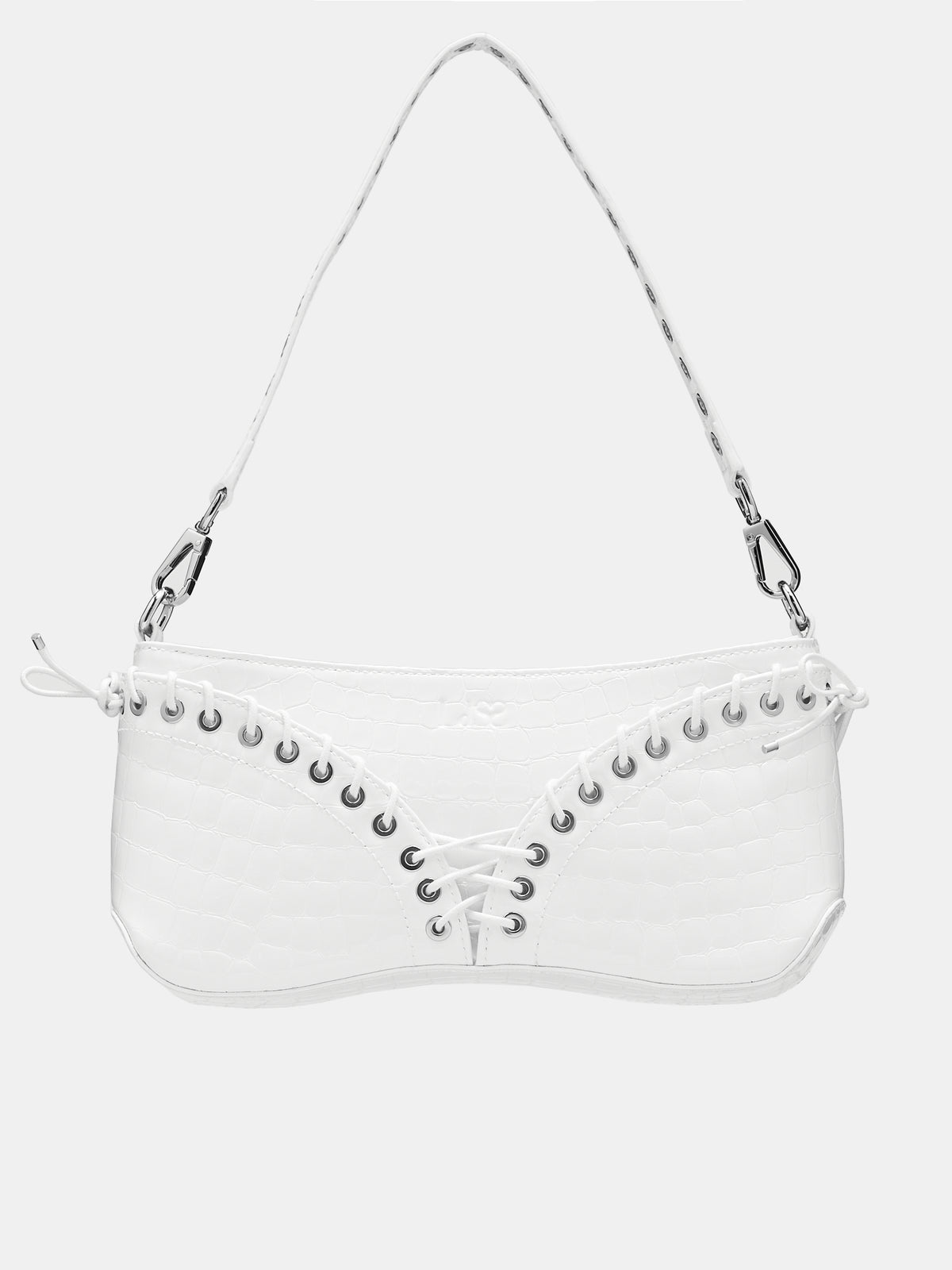 Cleavage Bag (BG001ULEA003-WHITE-CROCO)