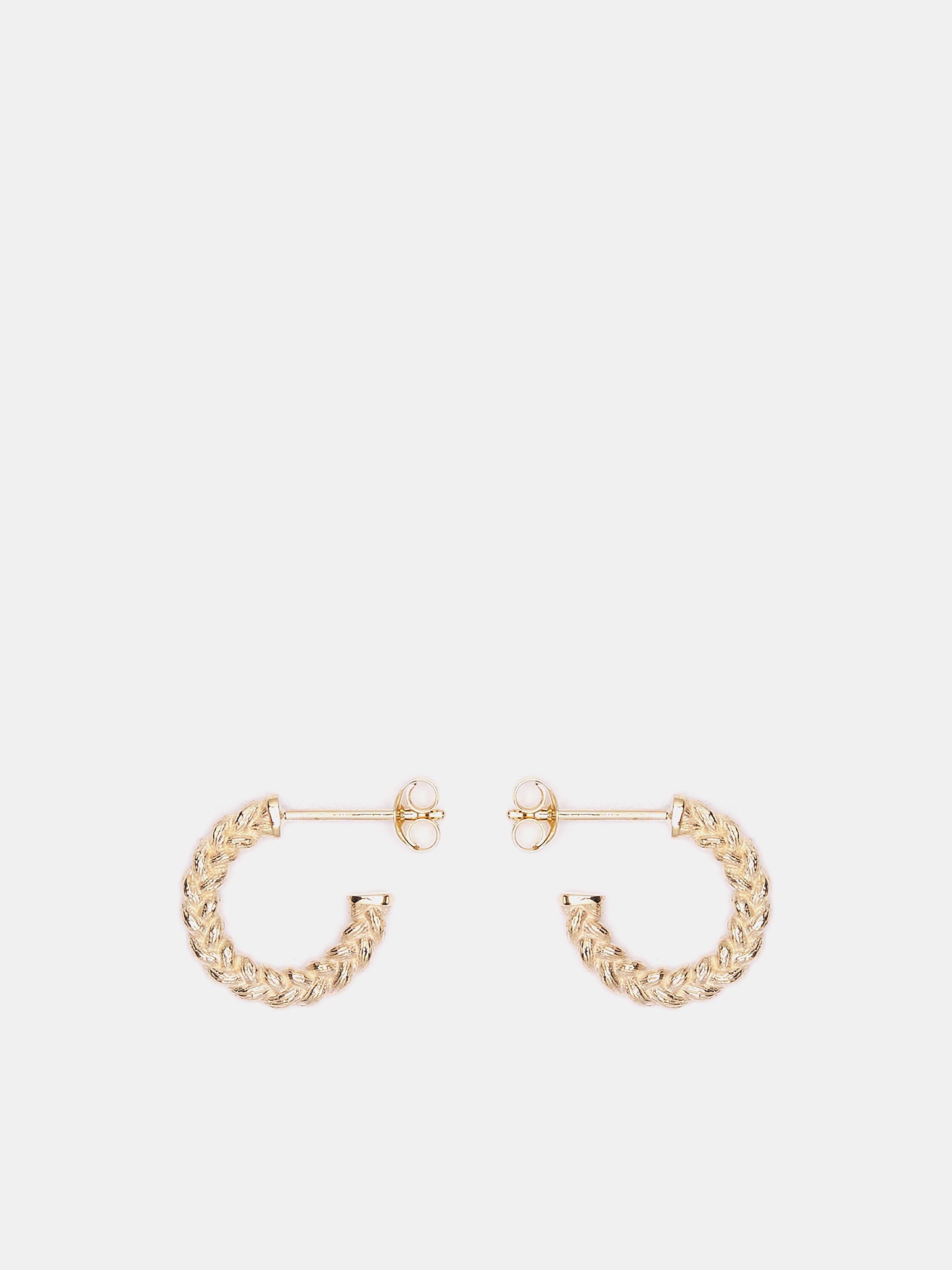 Braided Hoop Earrings (BHOOP1-GOLD)
