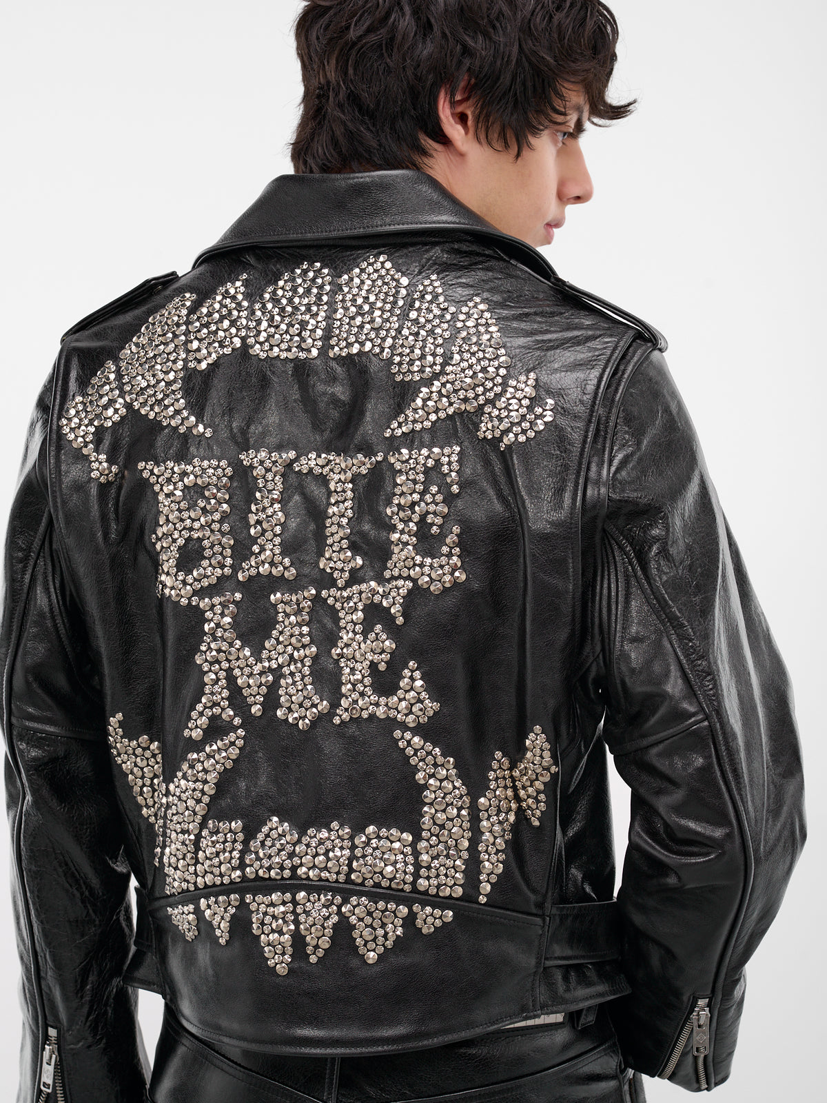 Bite Me Studded Leather Jacket (BITE-ME-JACKET-BLACK)
