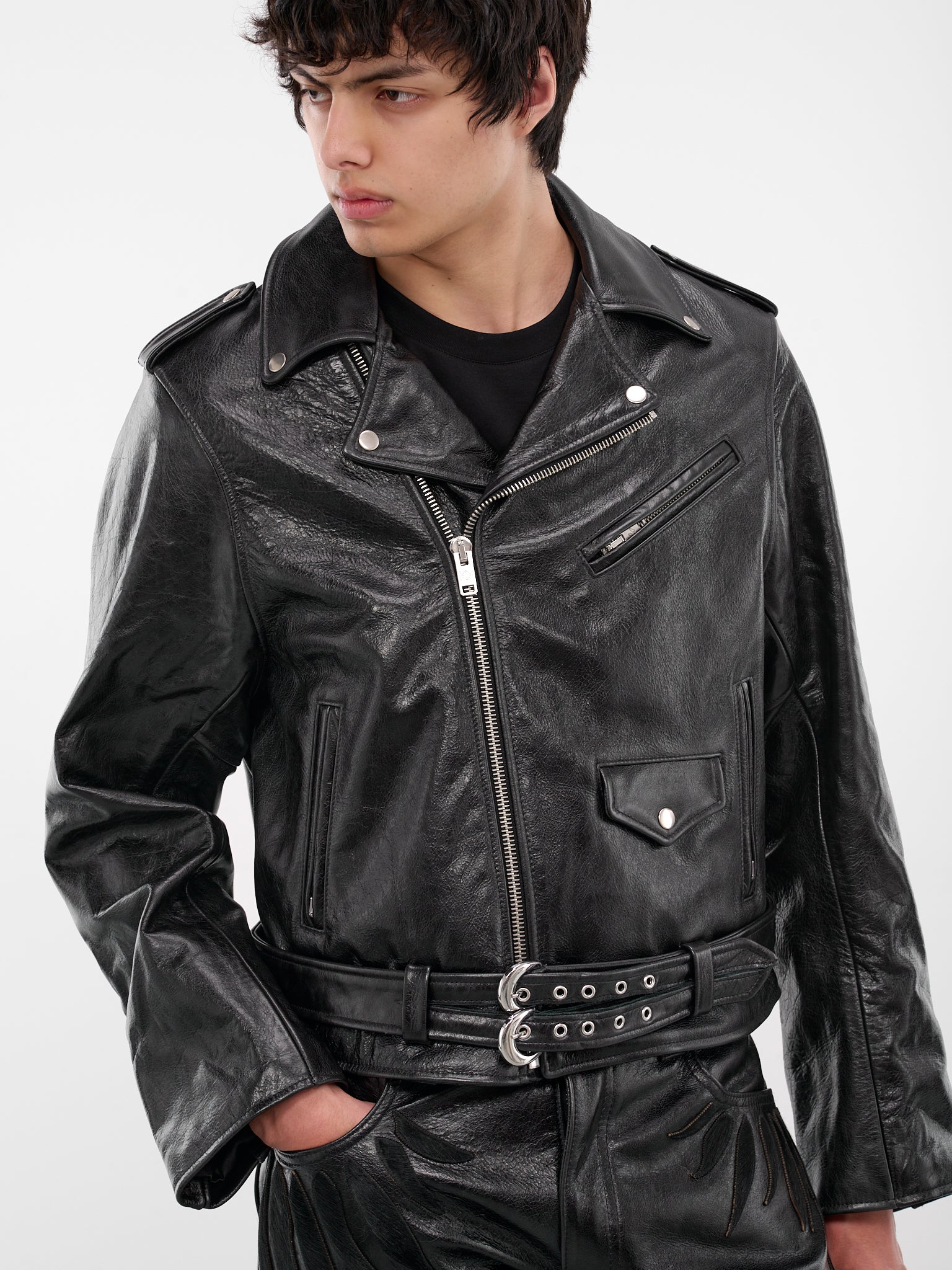 Bite Me Studded Leather Jacket (BITE-ME-JACKET-BLACK)