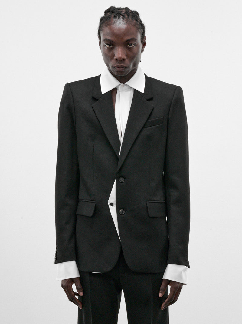 Black Wool Illusion Blazer (BL-001-A-BLACK)