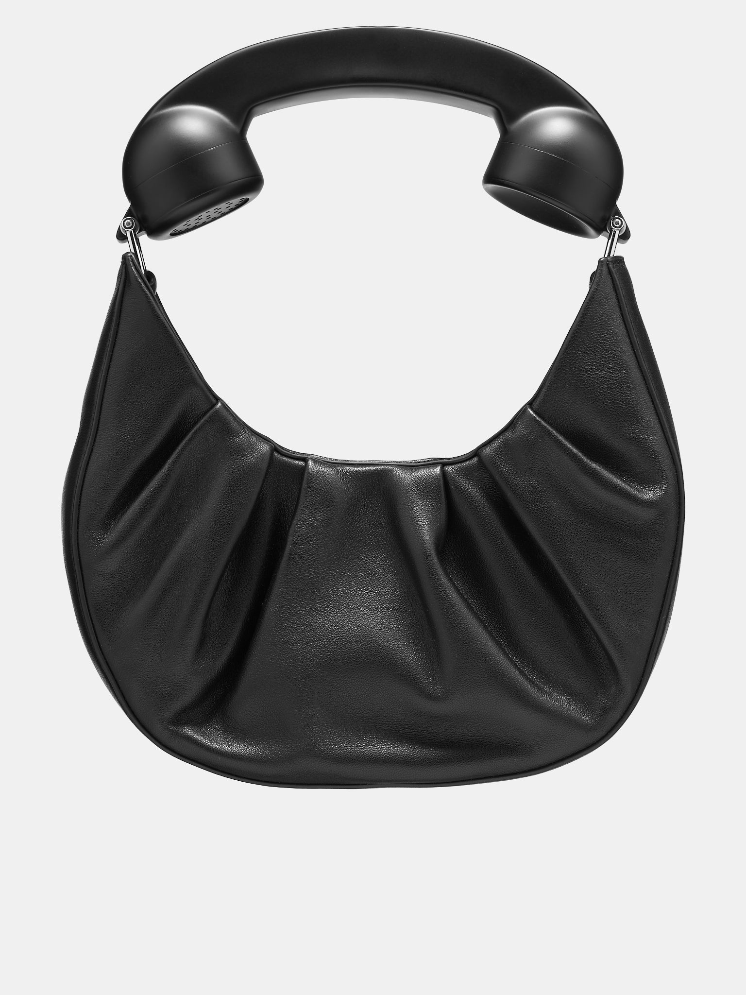 Leather Phone Hobo Bag (BL004-001-BLACK)