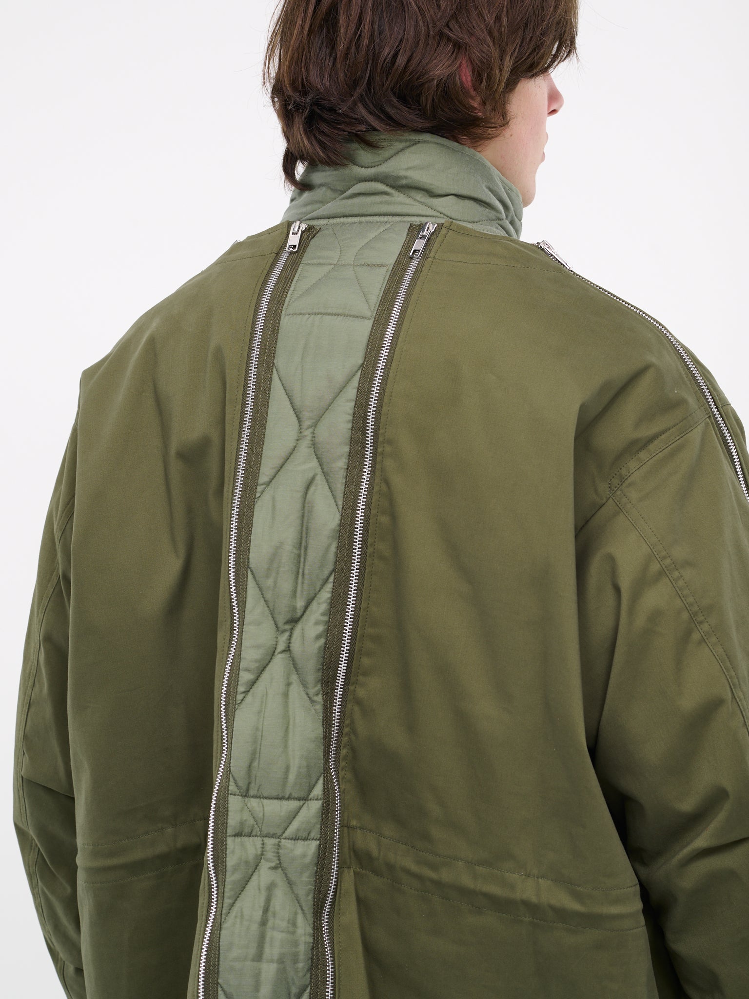 Zip Quilted Jacket (BL02-KHAKI)