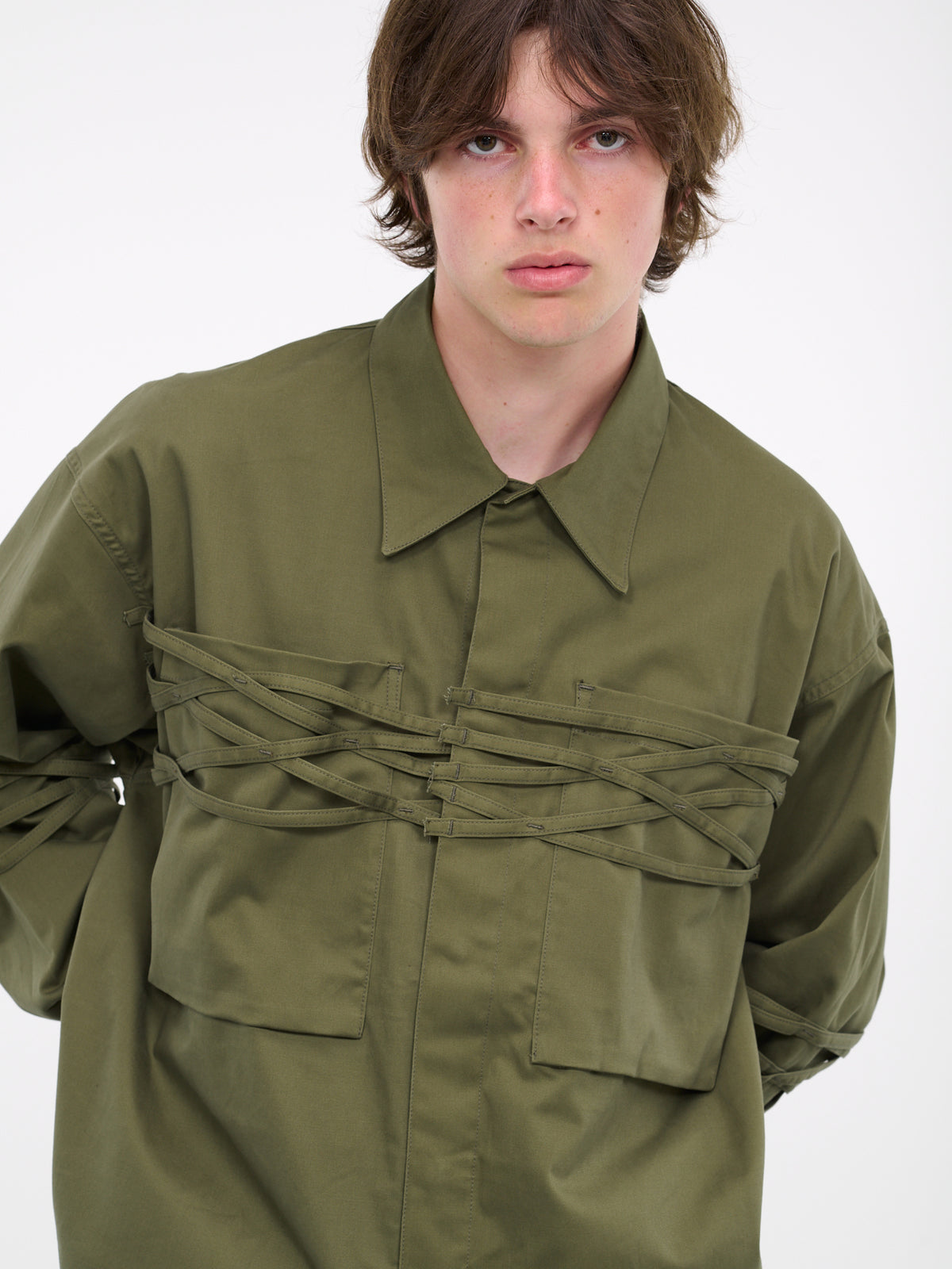 Strap Overshirt (BL03-KHAKI)
