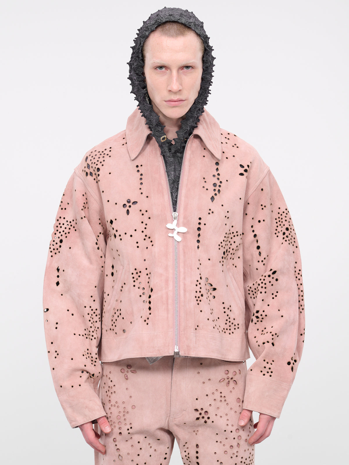 Balloon Dog Perforated Jacket (BL0823-SALMON)