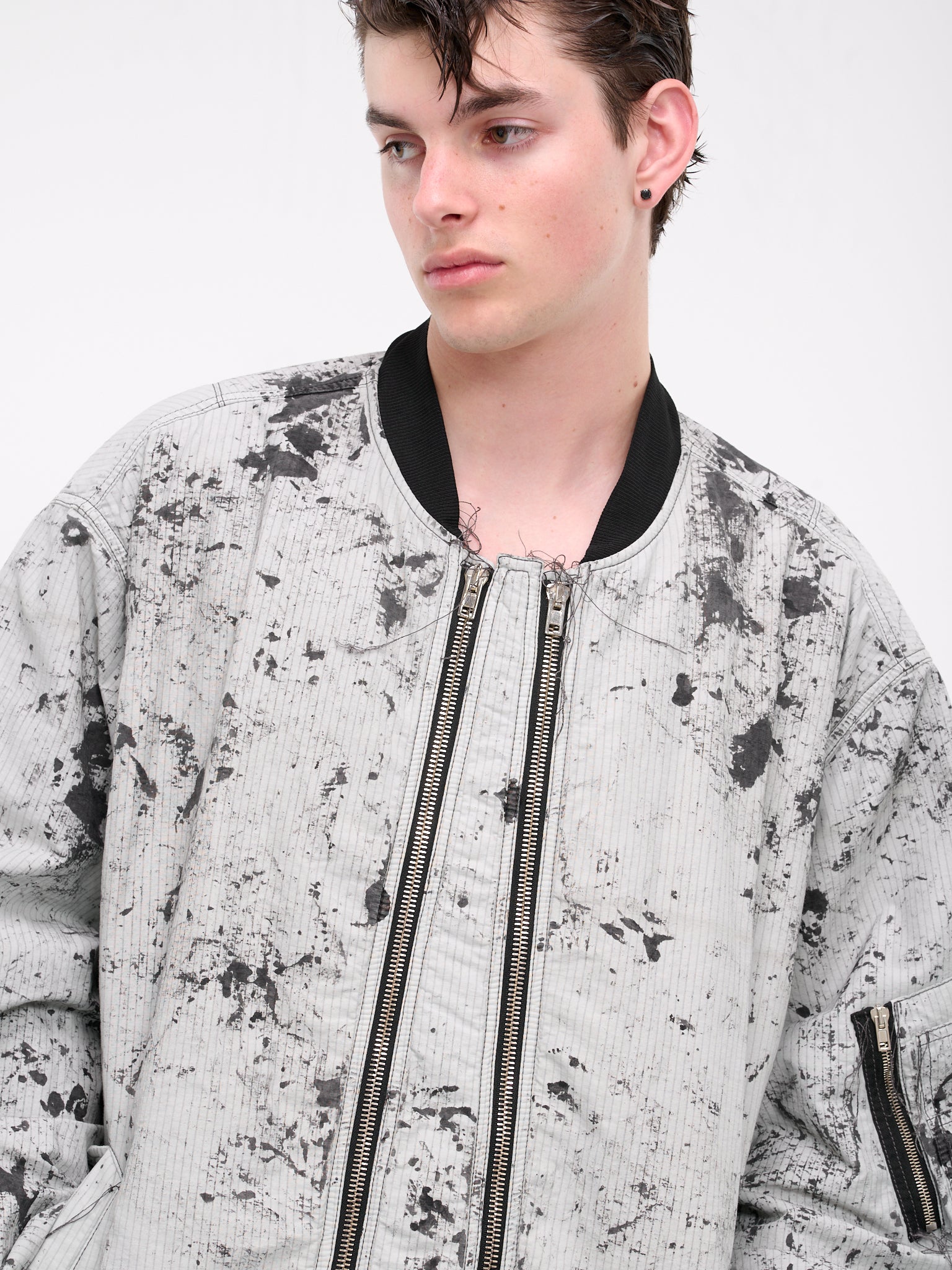 Oversized Camo Bomber Jacket BL1010 SNOW CAMO
