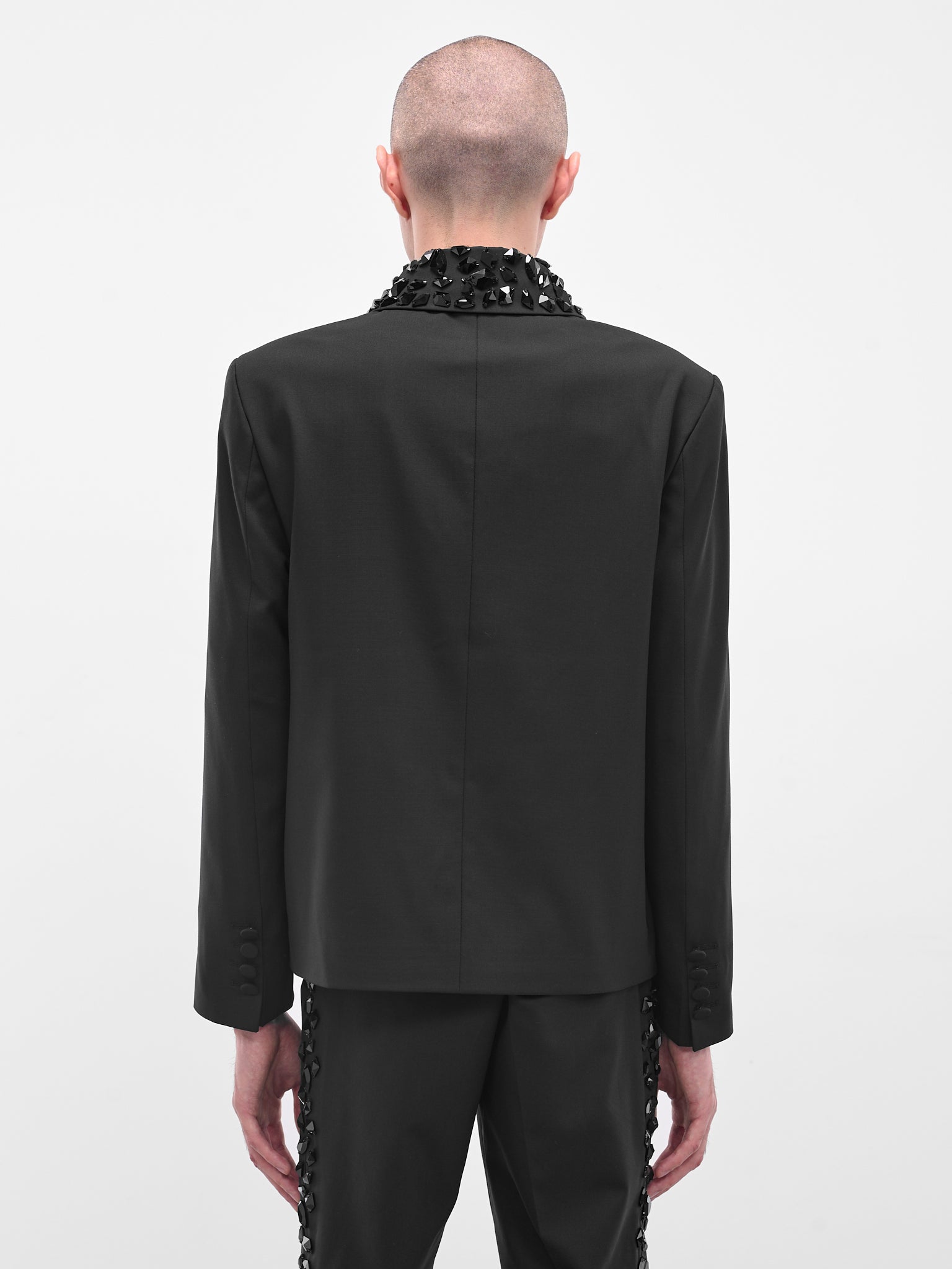 Swarovski Crystal Tailored Utility Jacket (BL44CR-AM44-BLACK-W-SWAROVSKI)