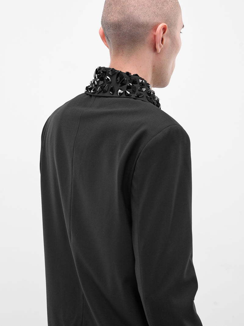 Swarovski Crystal Tailored Utility Jacket (BL44CR-AM44-BLACK-W-SWAROVSKI)