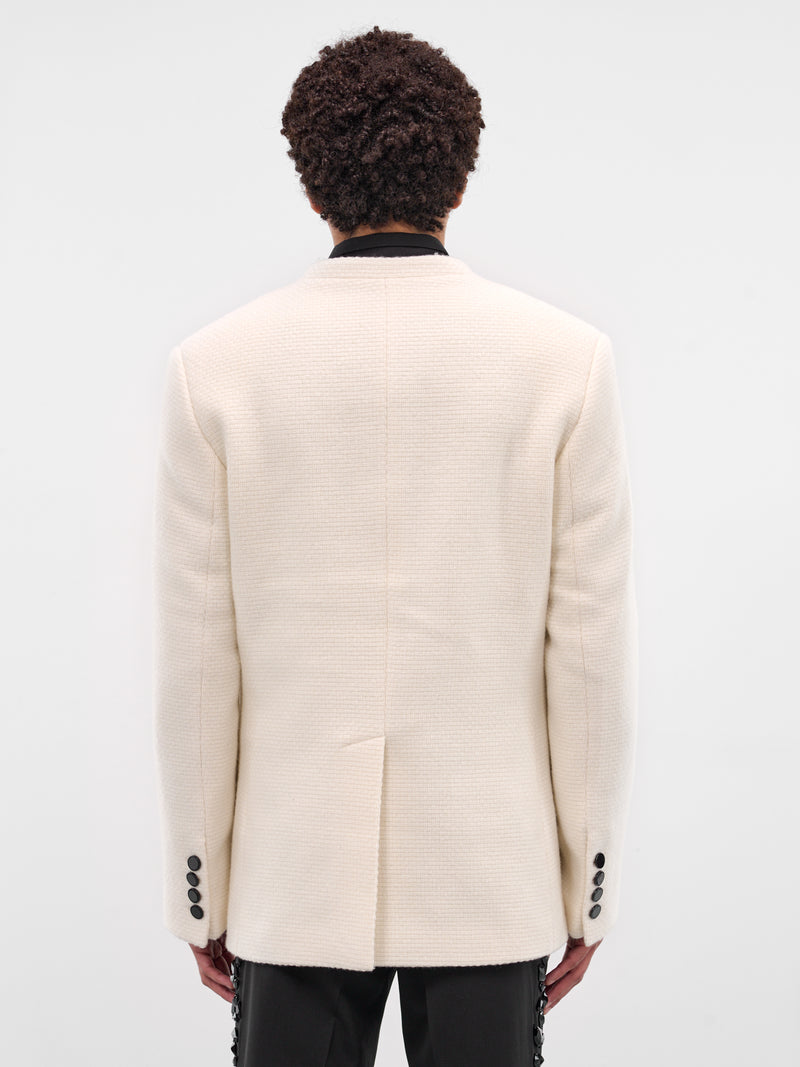 White Wool Double-Breasted Blazer (BL50-OFF-WHITE)