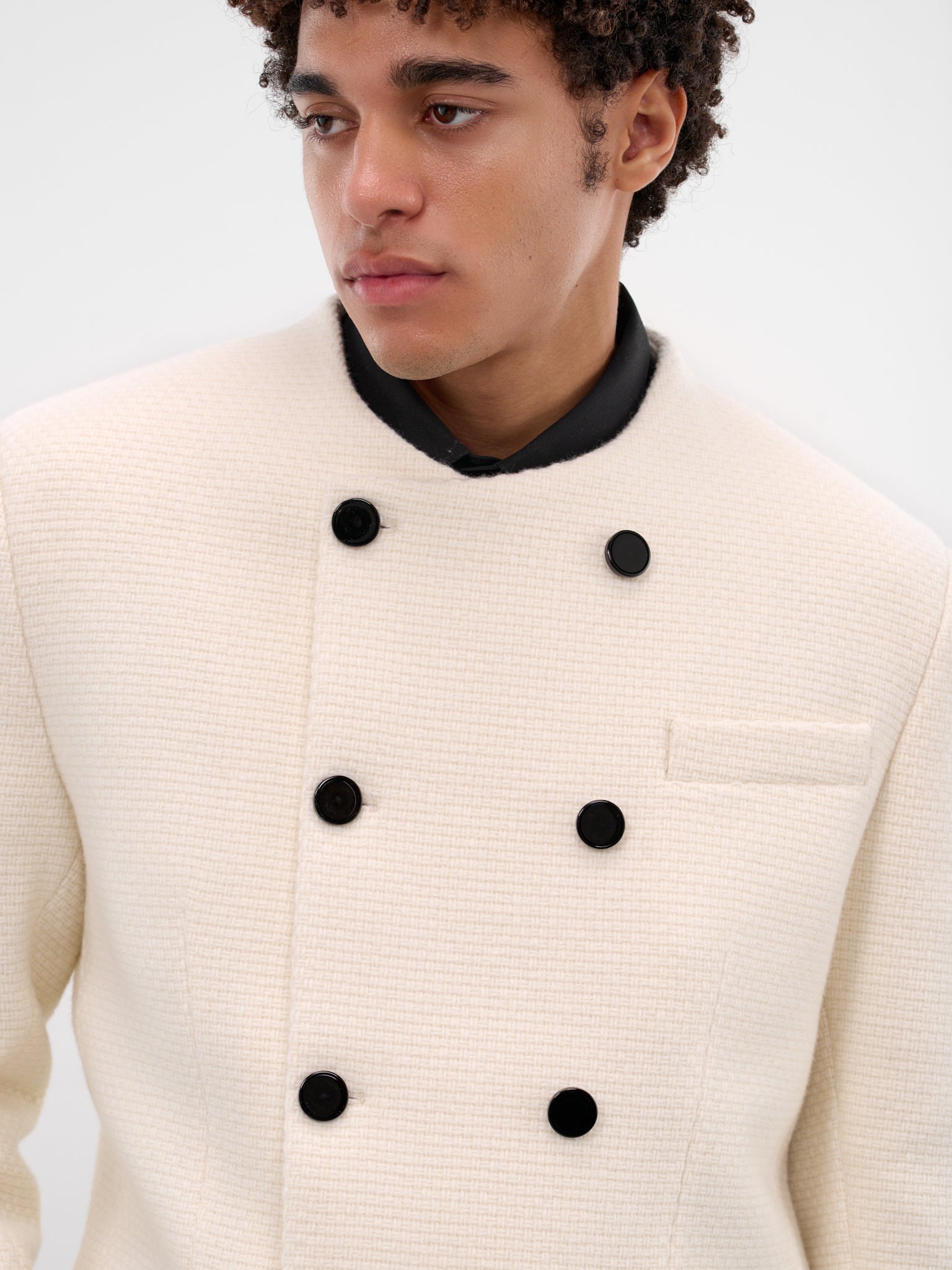 White Wool Double-Breasted Blazer (BL50-OFF-WHITE)