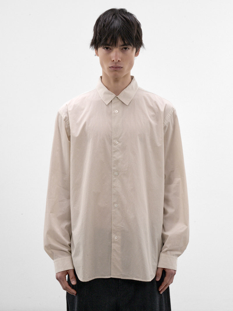 Beige Cotton Oversized Shirt (BLAGLM0401-BEIGE)