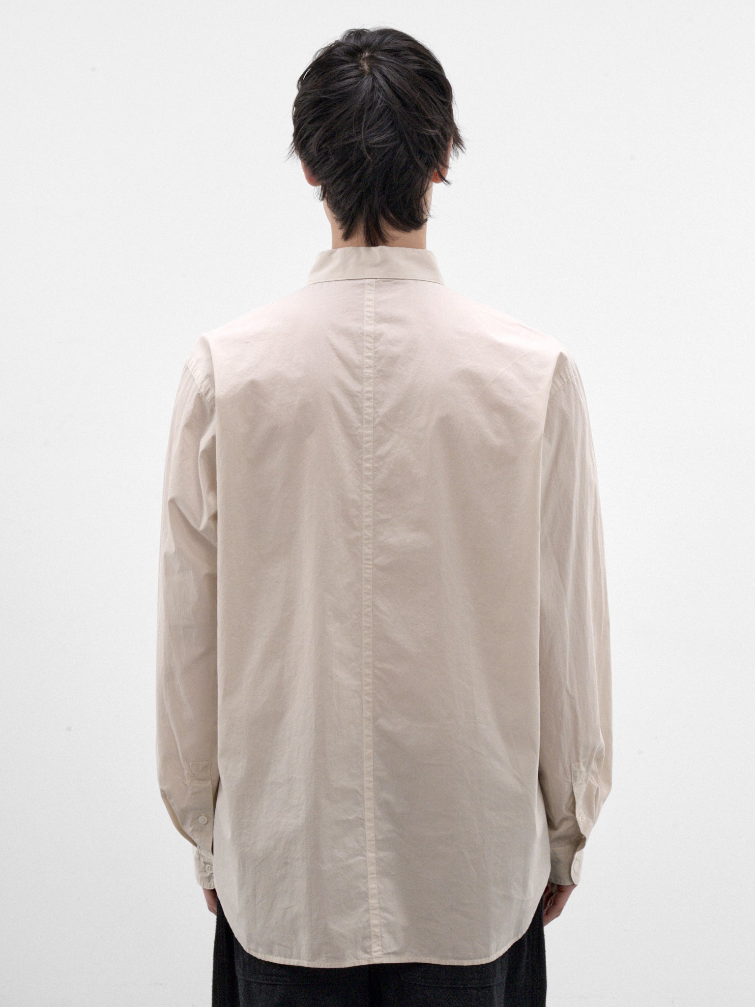 Beige Cotton Oversized Shirt (BLAGLM0401-BEIGE)