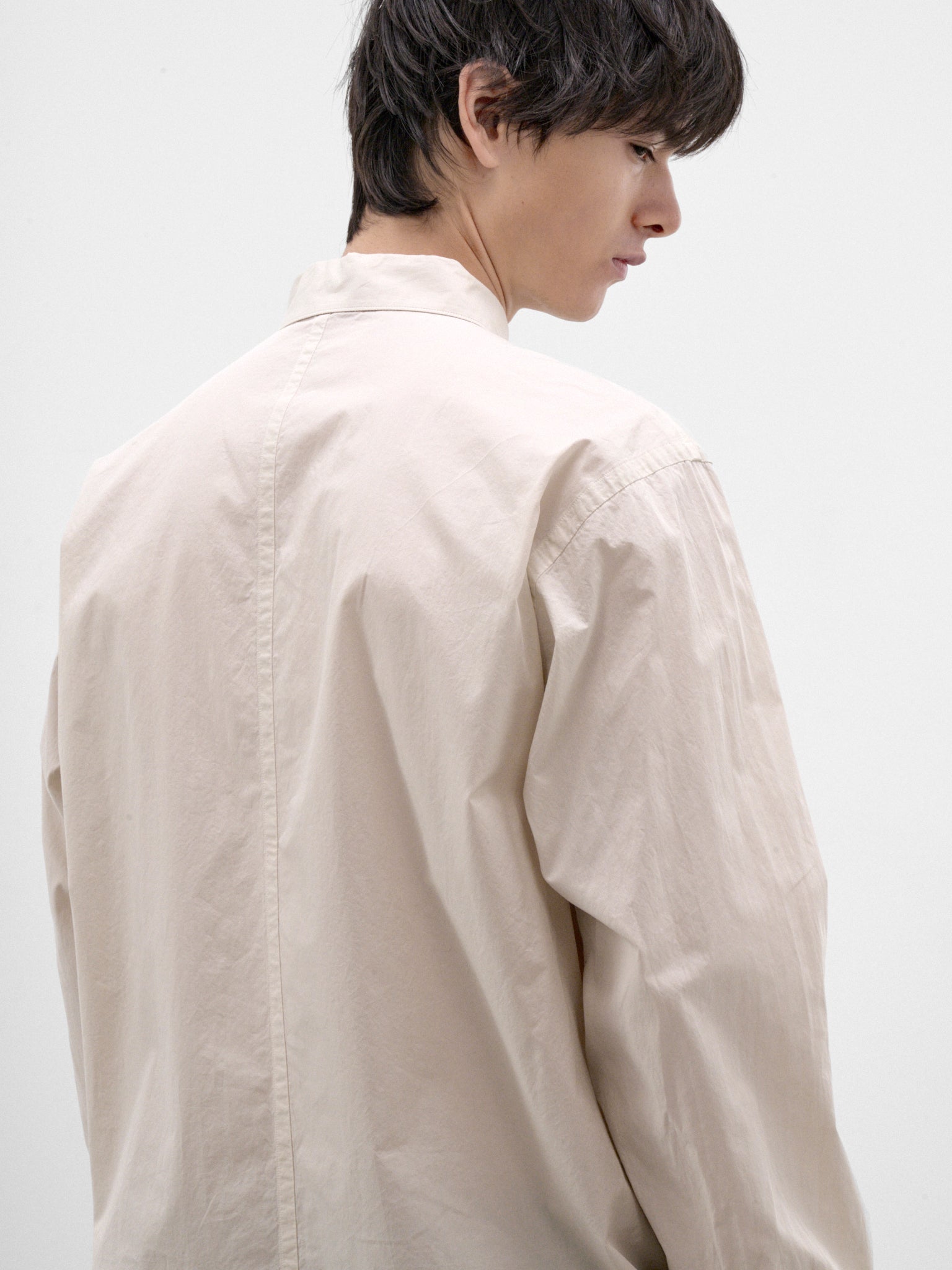 Beige Cotton Oversized Shirt (BLAGLM0401-BEIGE)