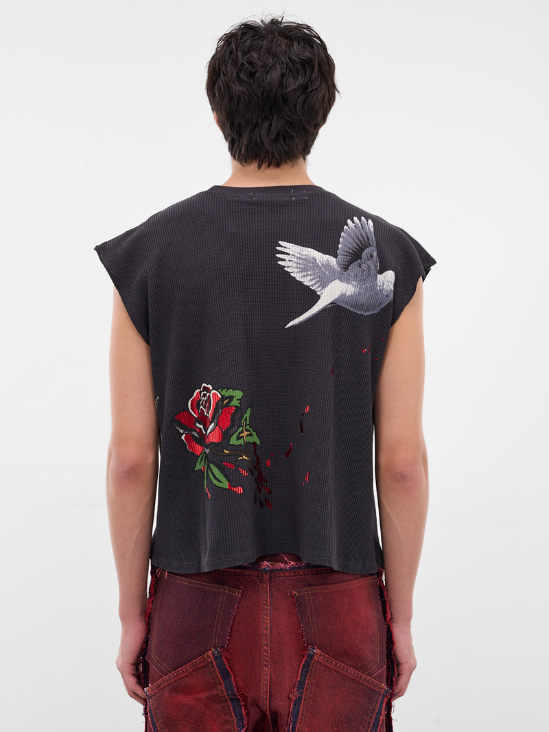 Black Bloody Rose Chopper Tank (BLOODY-ROSE-CHOPPER-BLACK)
