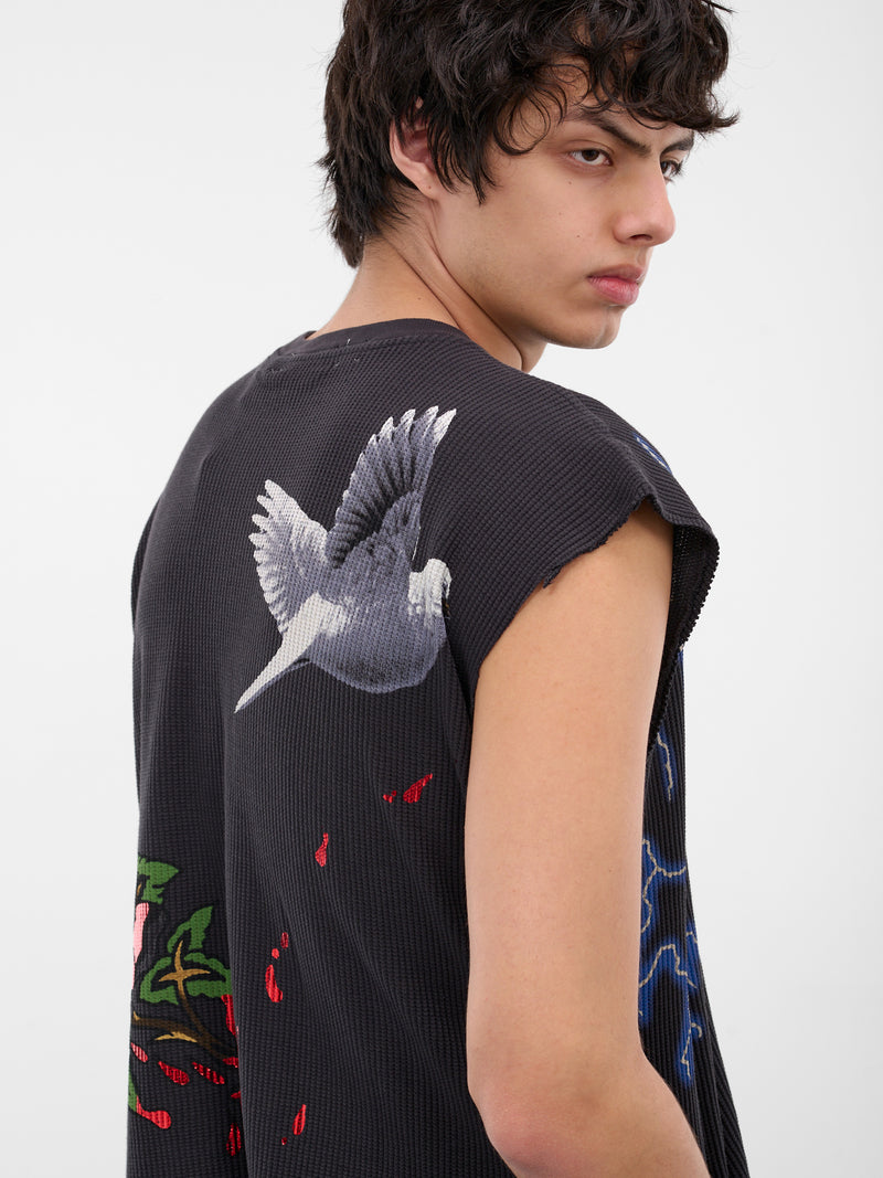 Black Bloody Rose Chopper Tank (BLOODY-ROSE-CHOPPER-BLACK)