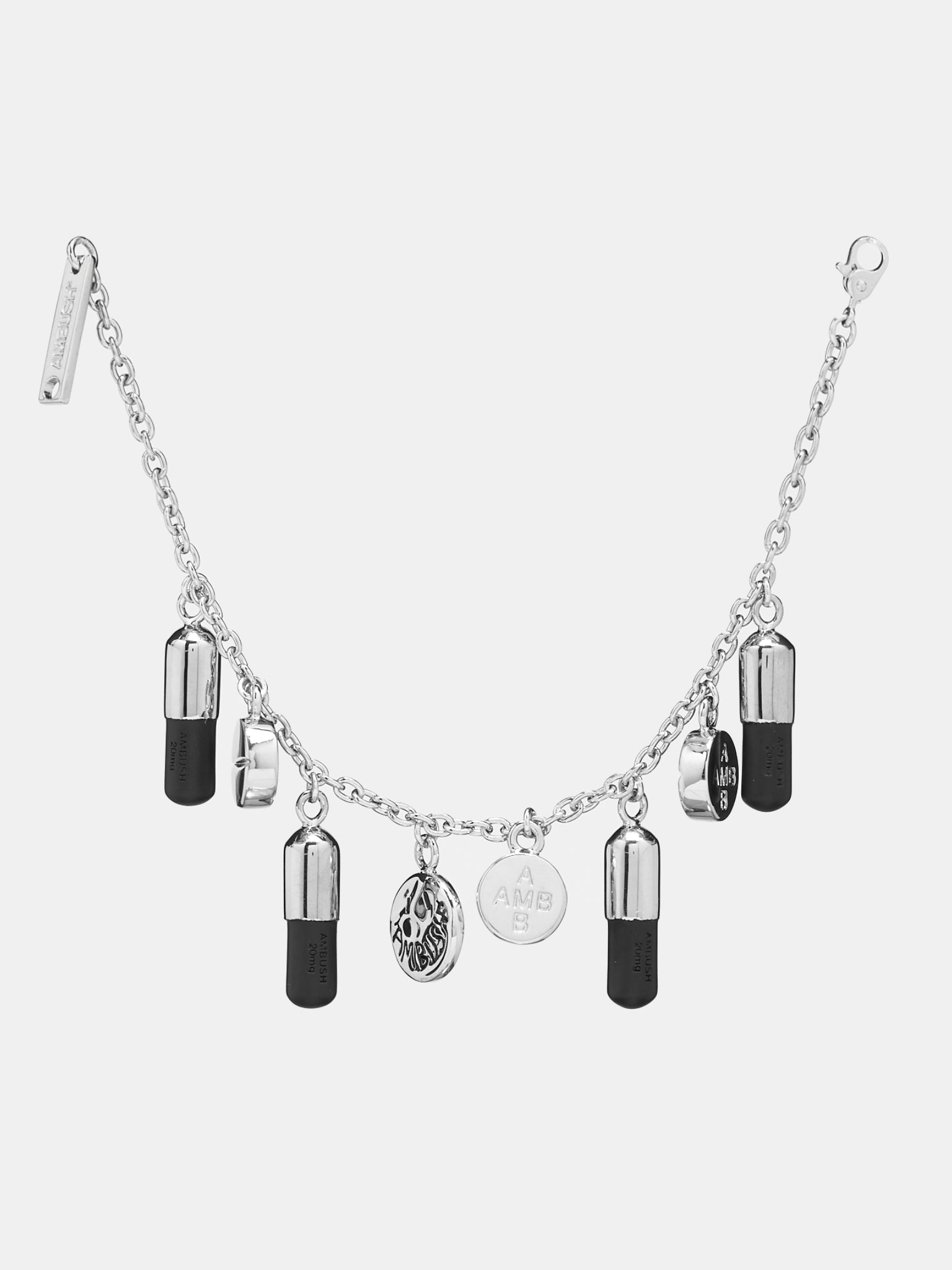 Pill Charm Chain Bracelet (BMOA072-BRA001-1000-BLACK-NO-C)