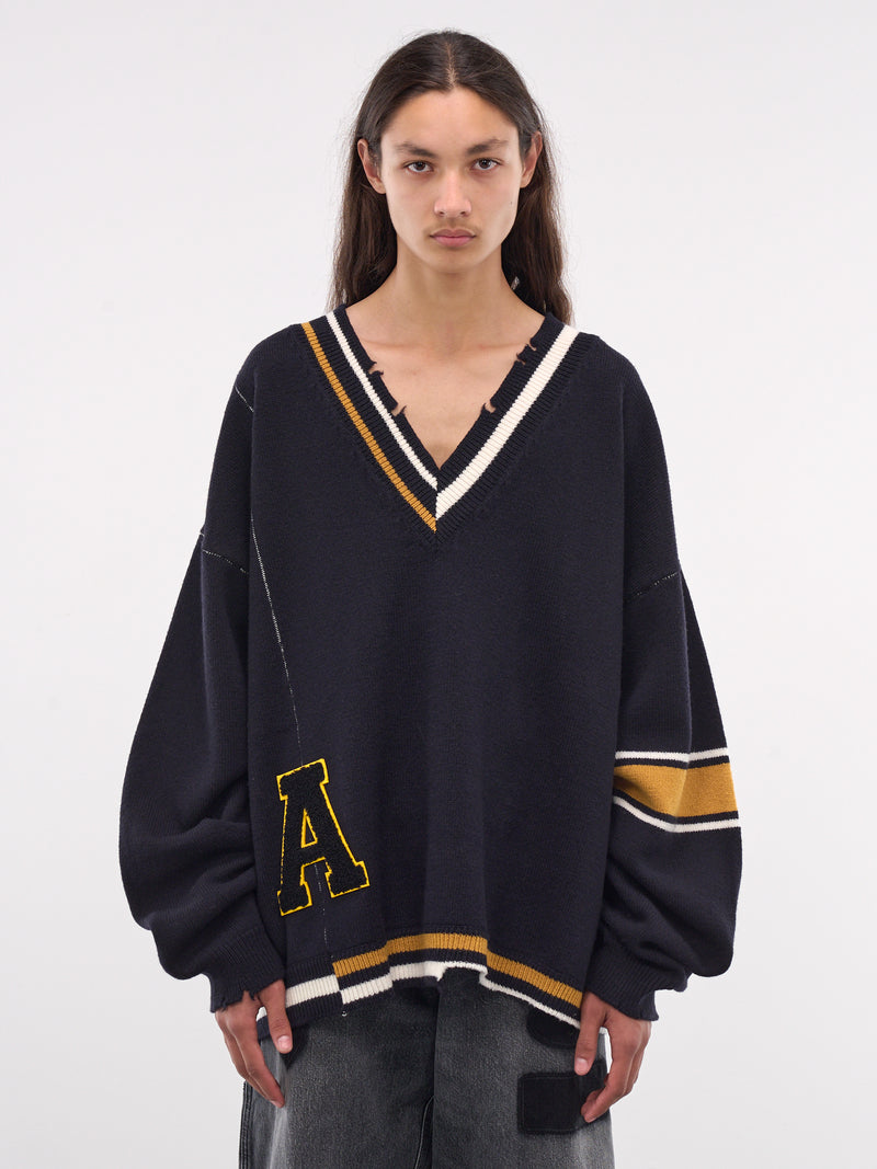 Destroyed Rib Sweater (BMHD003-KNI001-TAP-SHOE)