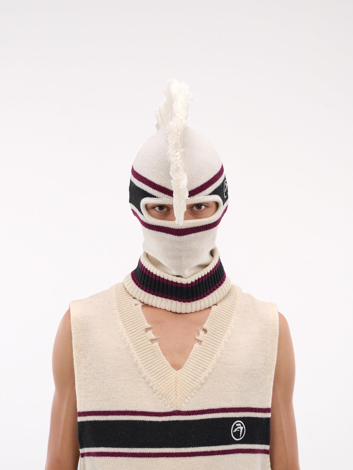 Fringe Knit Balaclava (BMLC001-KNI001-TOFU)