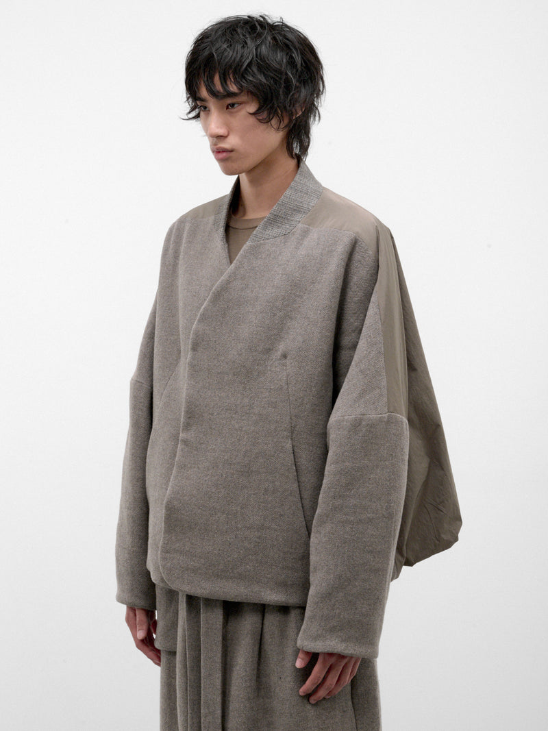 Gray Wool Bombeo Jacket (BOMBEO-GREIGE-GREY)