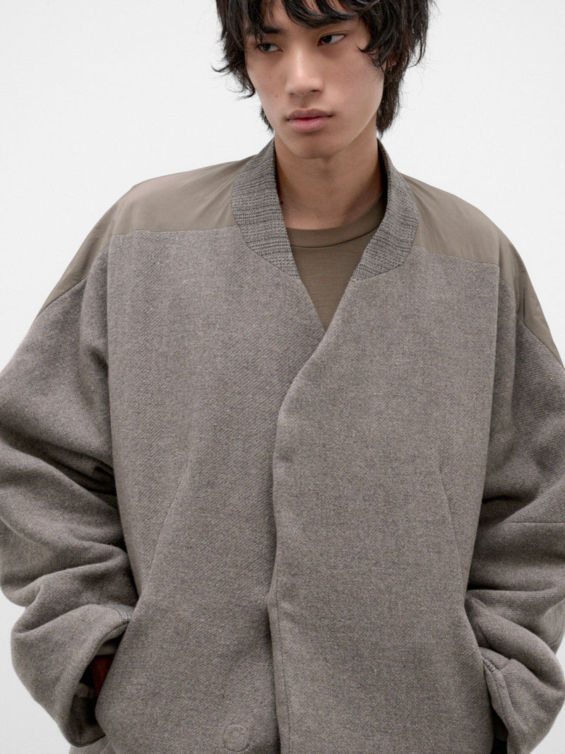 Gray Wool Bombeo Jacket (BOMBEO-GREIGE-GREY)