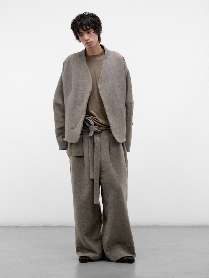 Gray Wool Bombeo Jacket (BOMBEO-GREIGE-GREY)
