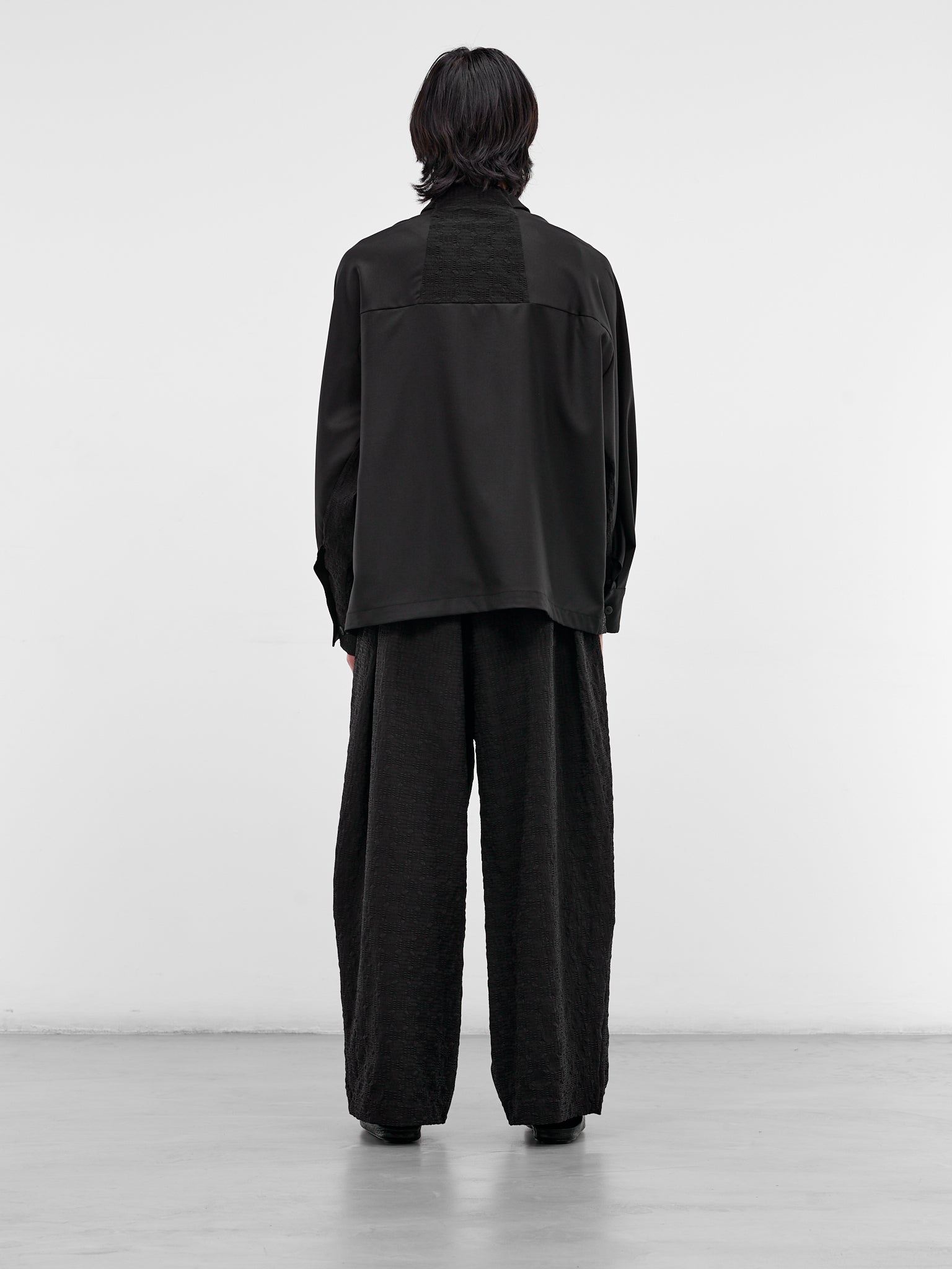 Botta Black Wool Textured Shirt (BOTTA-BLACK)