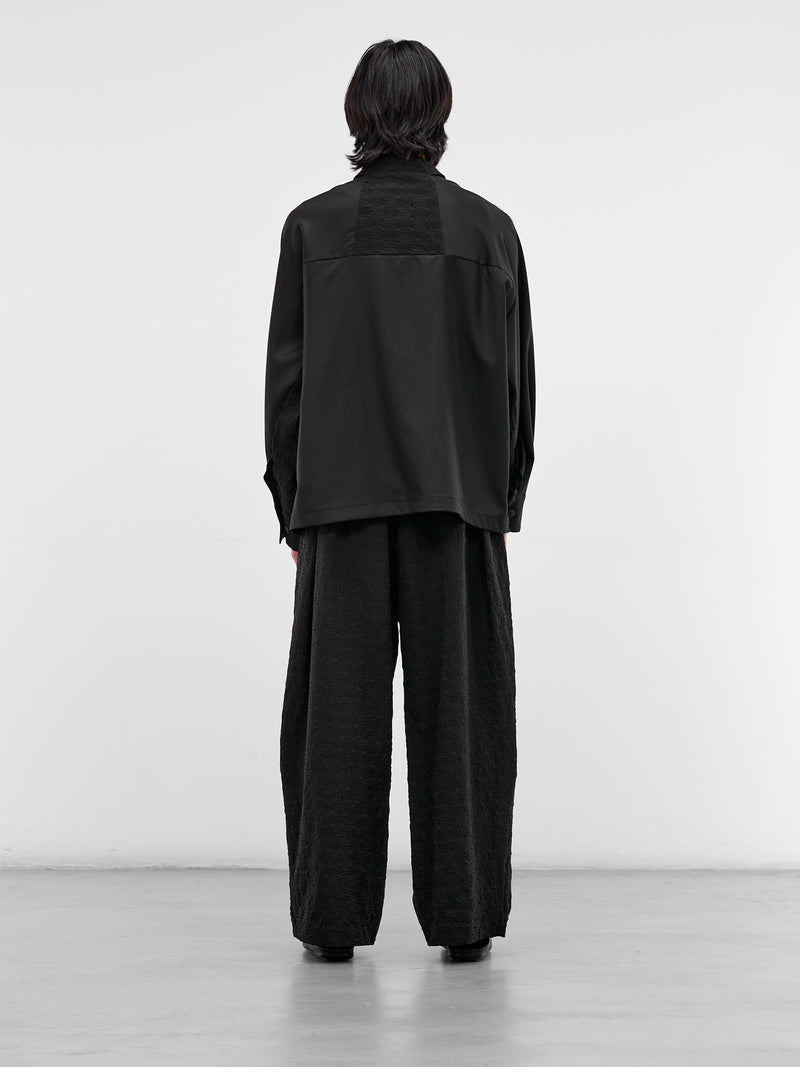 Botta Black Wool Textured Shirt (BOTTA-BLACK)