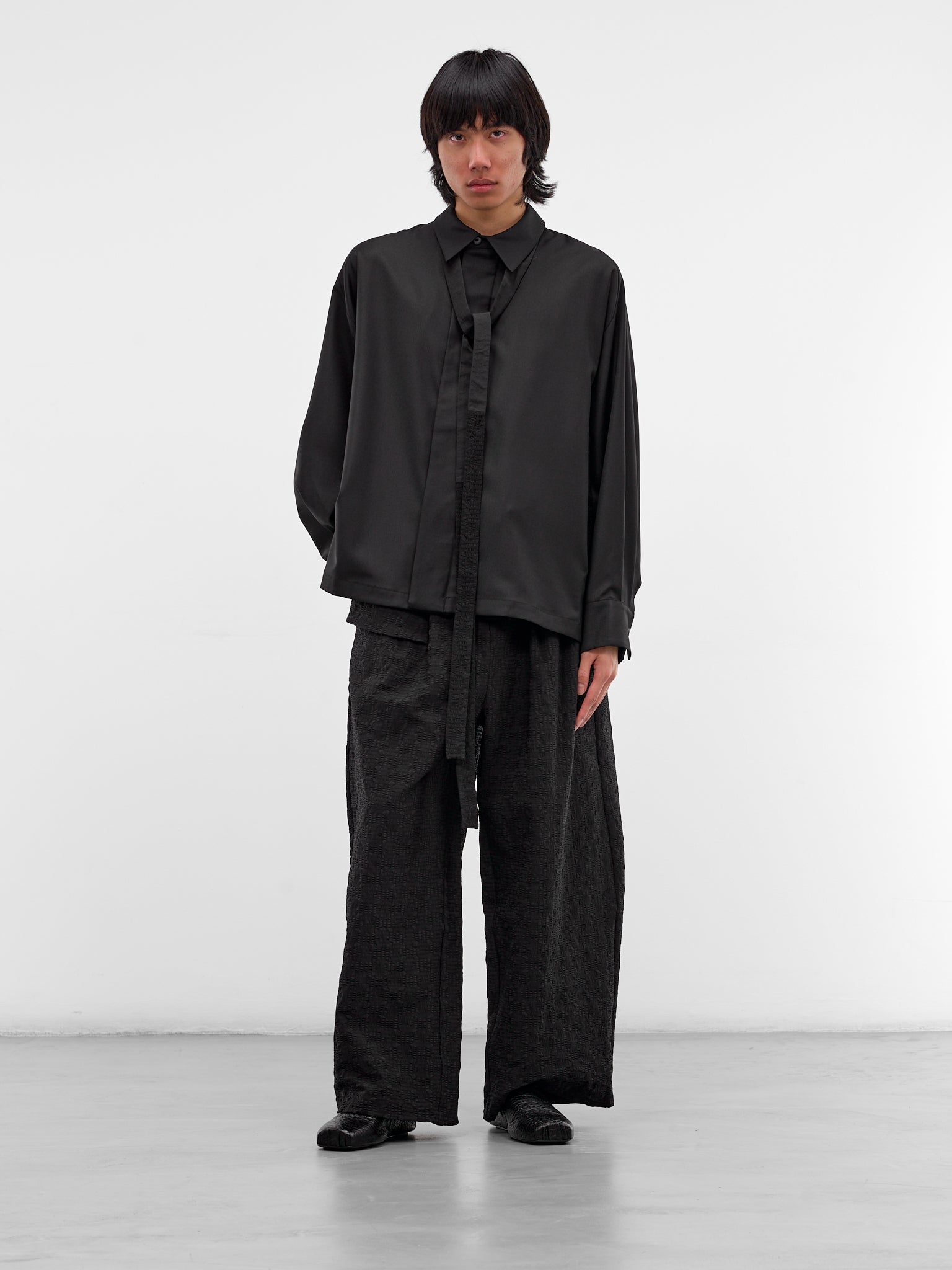 Jokor Black Seerlawn Elasticated Trousers (JOKOR-BLACK-SEERLAWN)
