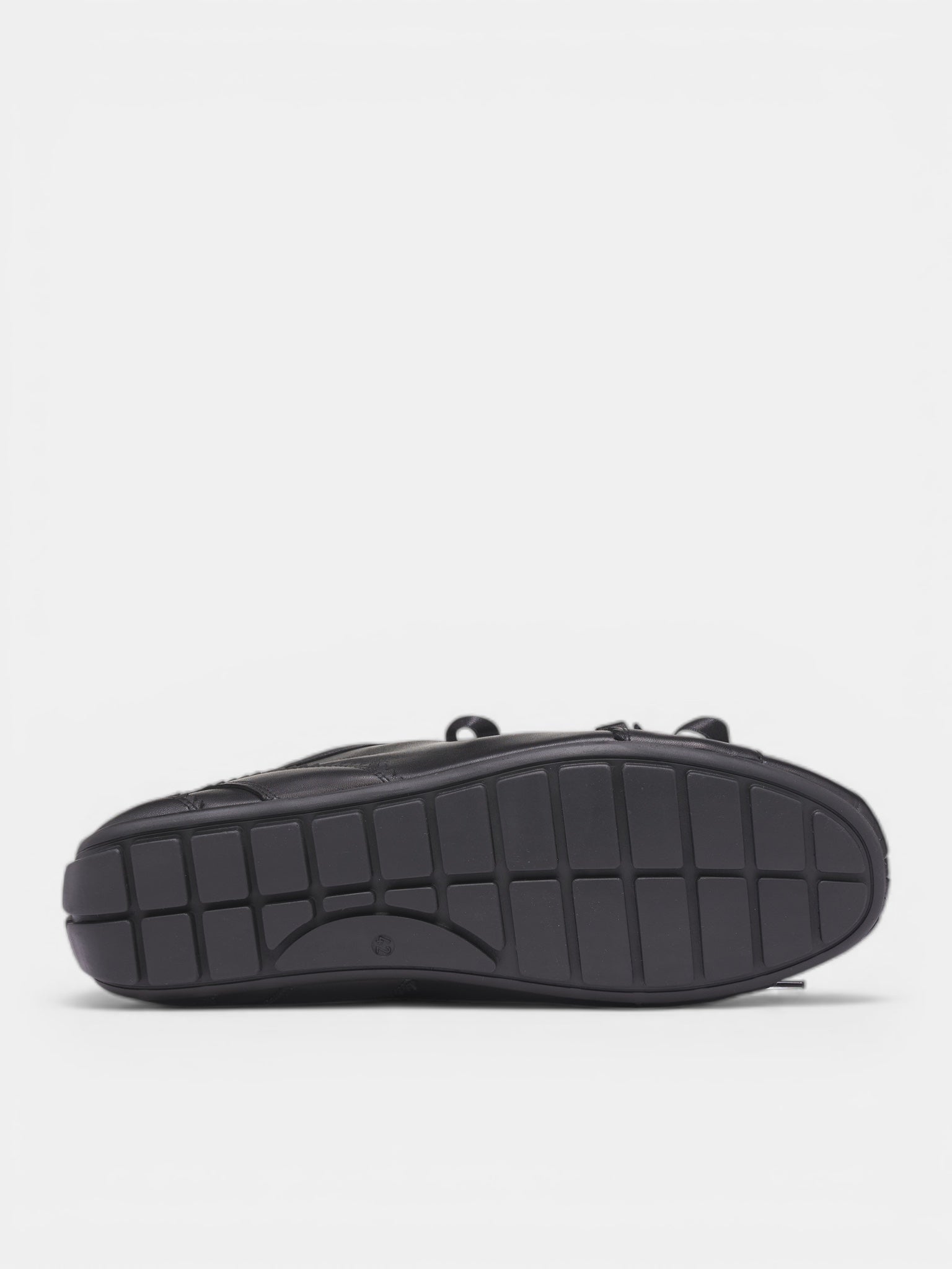 Black Leather Ballerina Grip Trainers (BPT6-M-0799-BLACK)