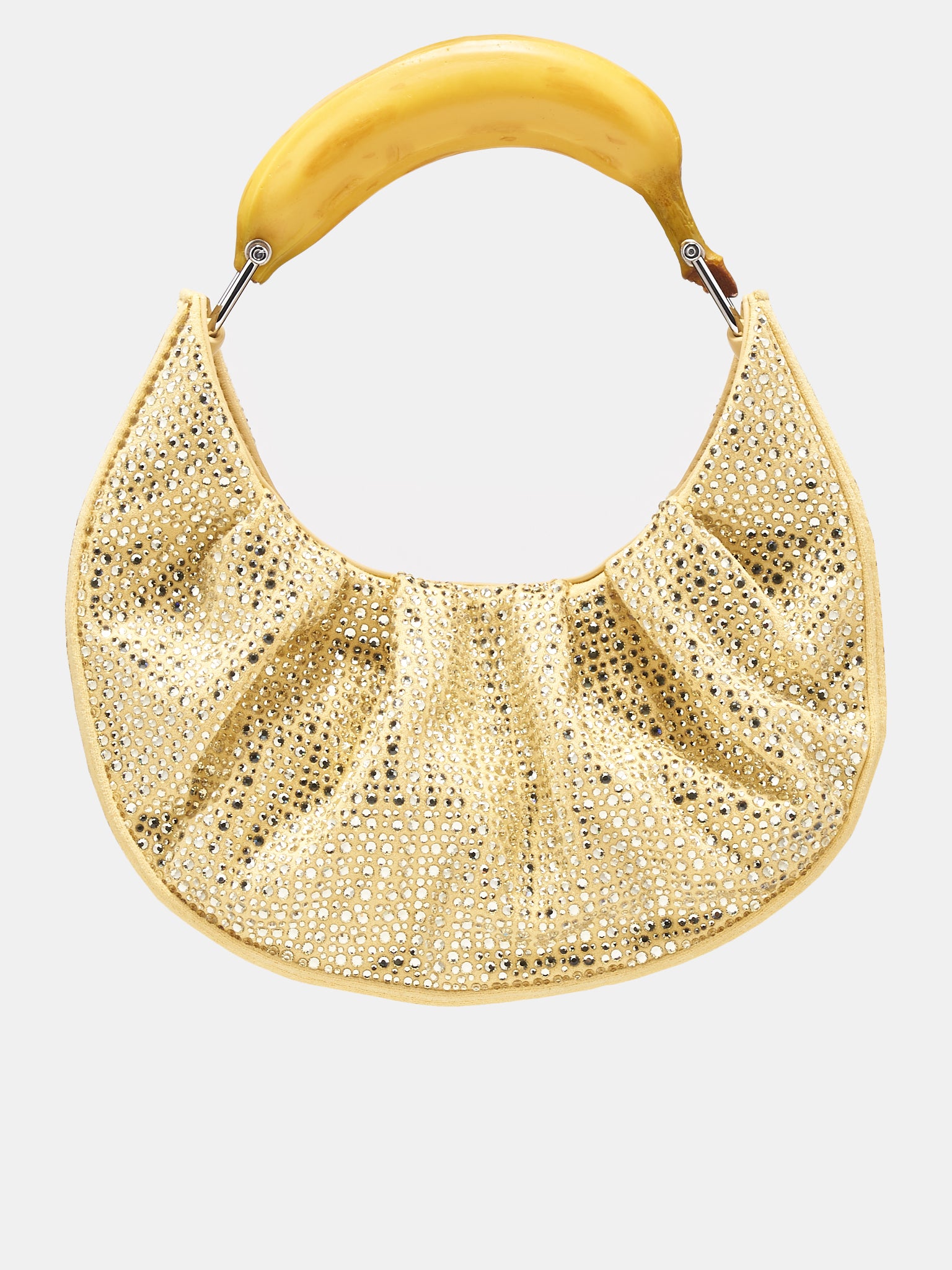 Rhinestone Banana Hobo Bag (BR003-700-YELLOW)