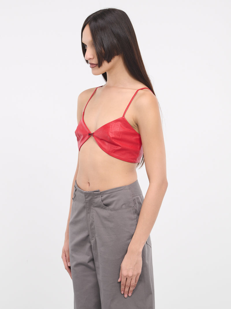 Leather Bra (BRA-RED-01-RED)