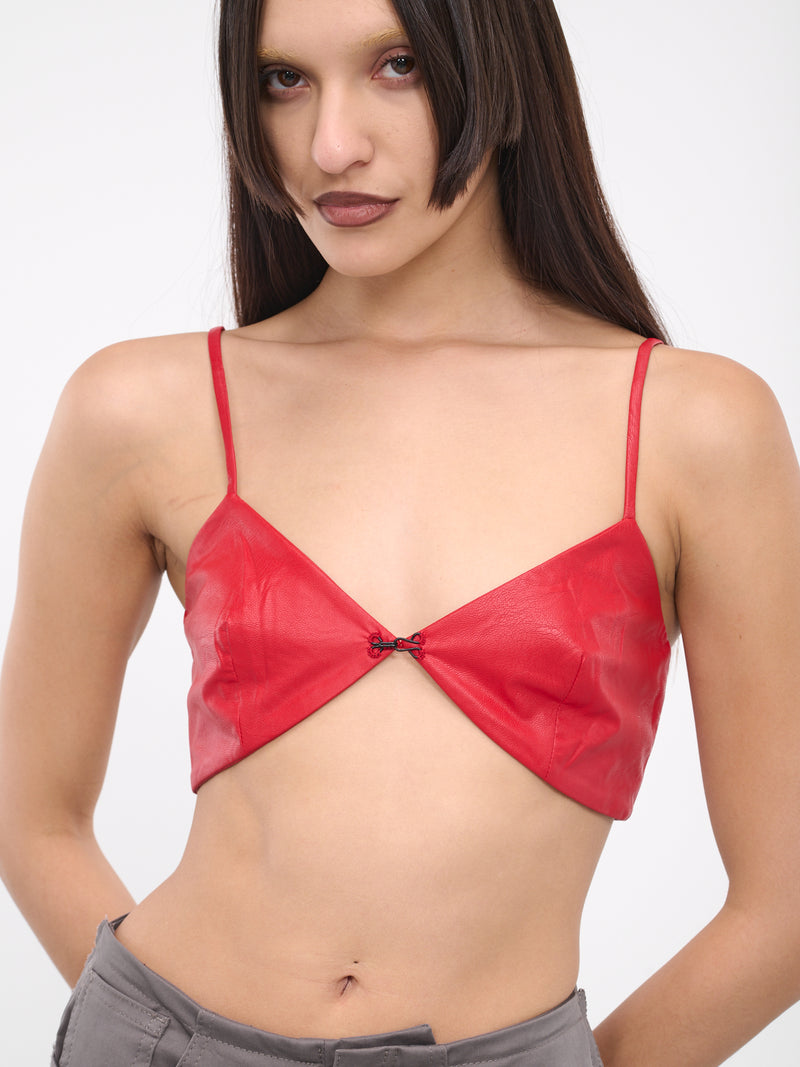 Leather Bra (BRA-RED-01-RED)