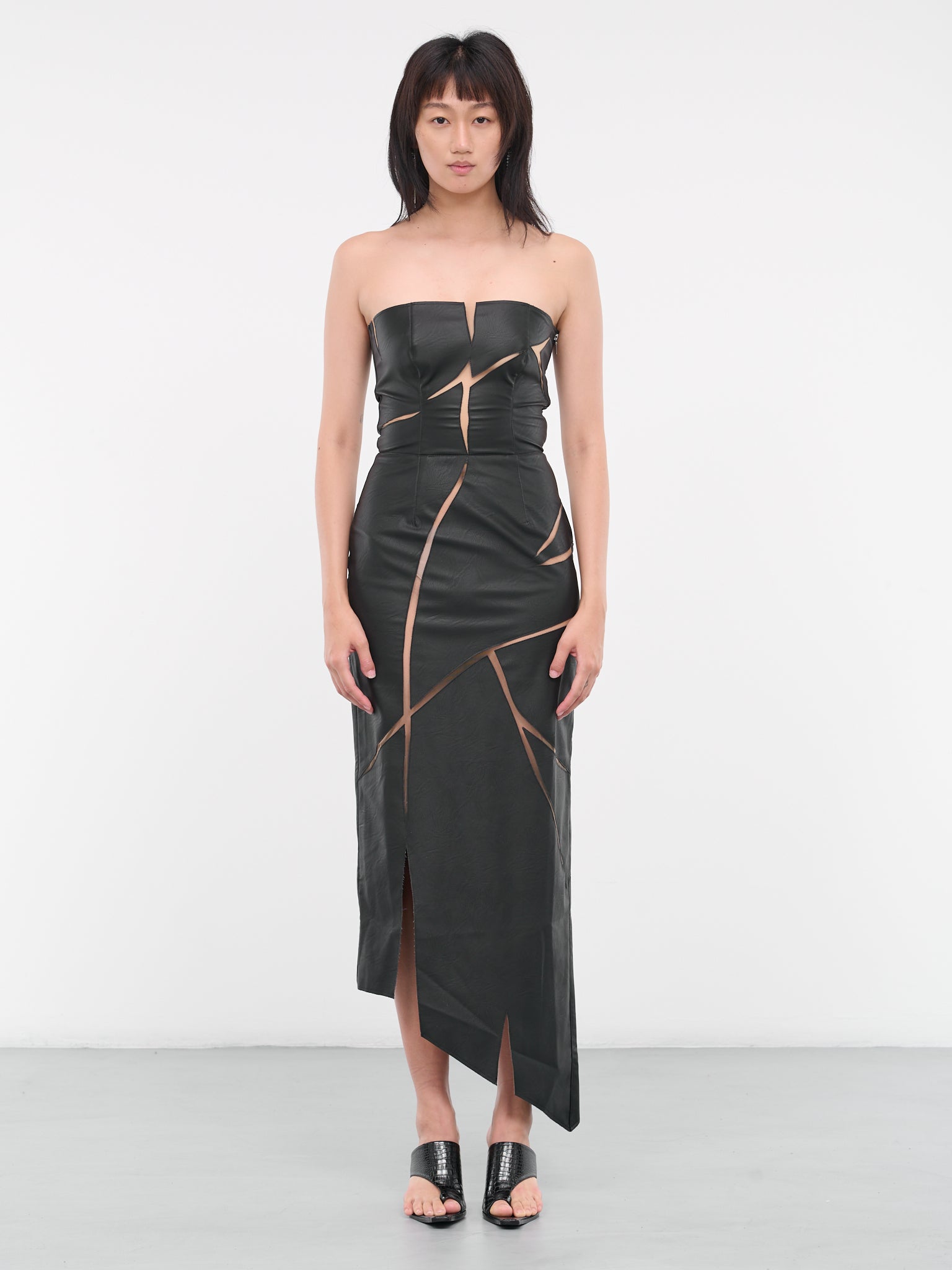 Broken Midi Dress (BROKEN-MIDI-VEGAN-BLACK)