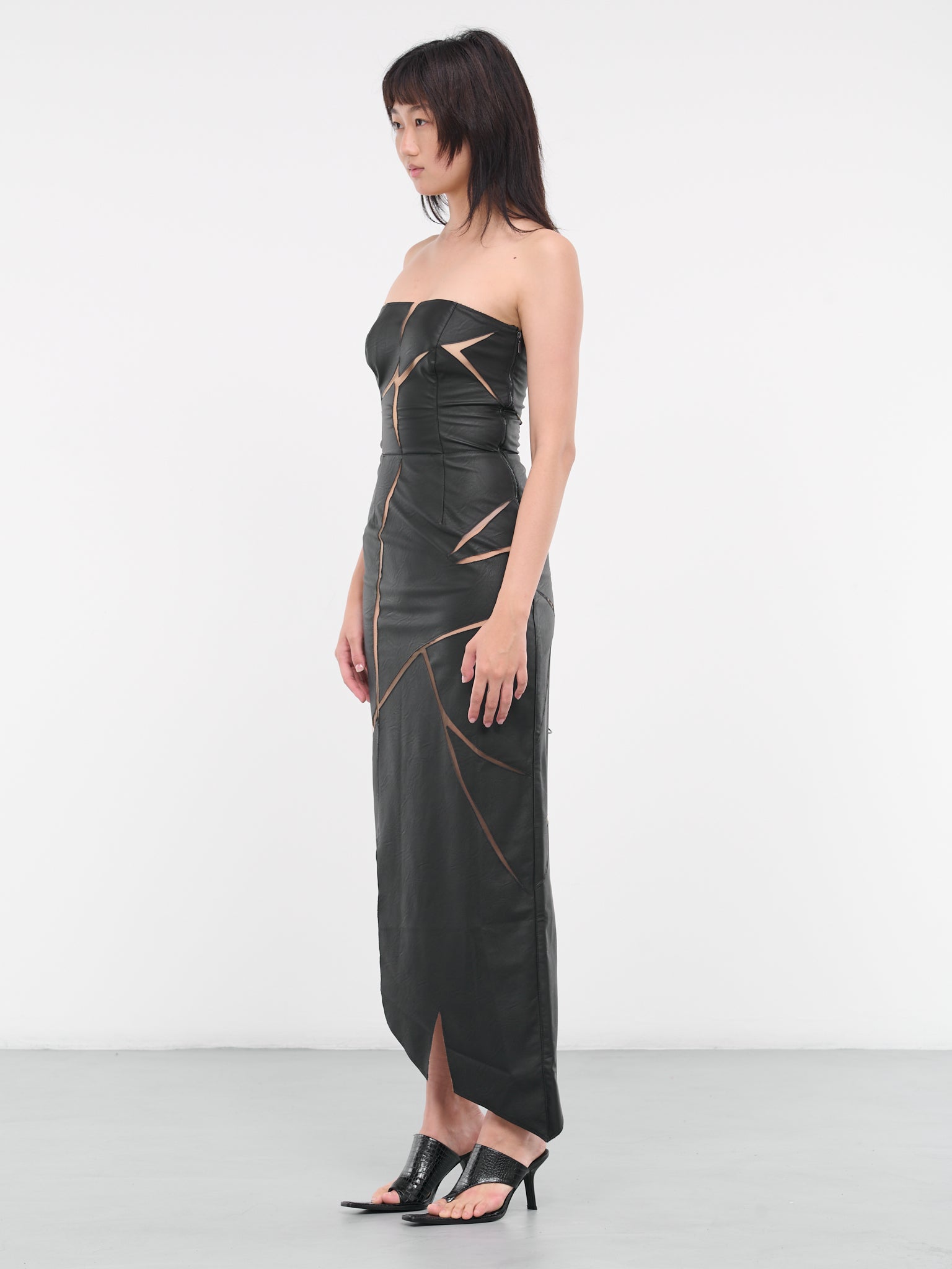 Broken Midi Dress (BROKEN-MIDI-VEGAN-BLACK)