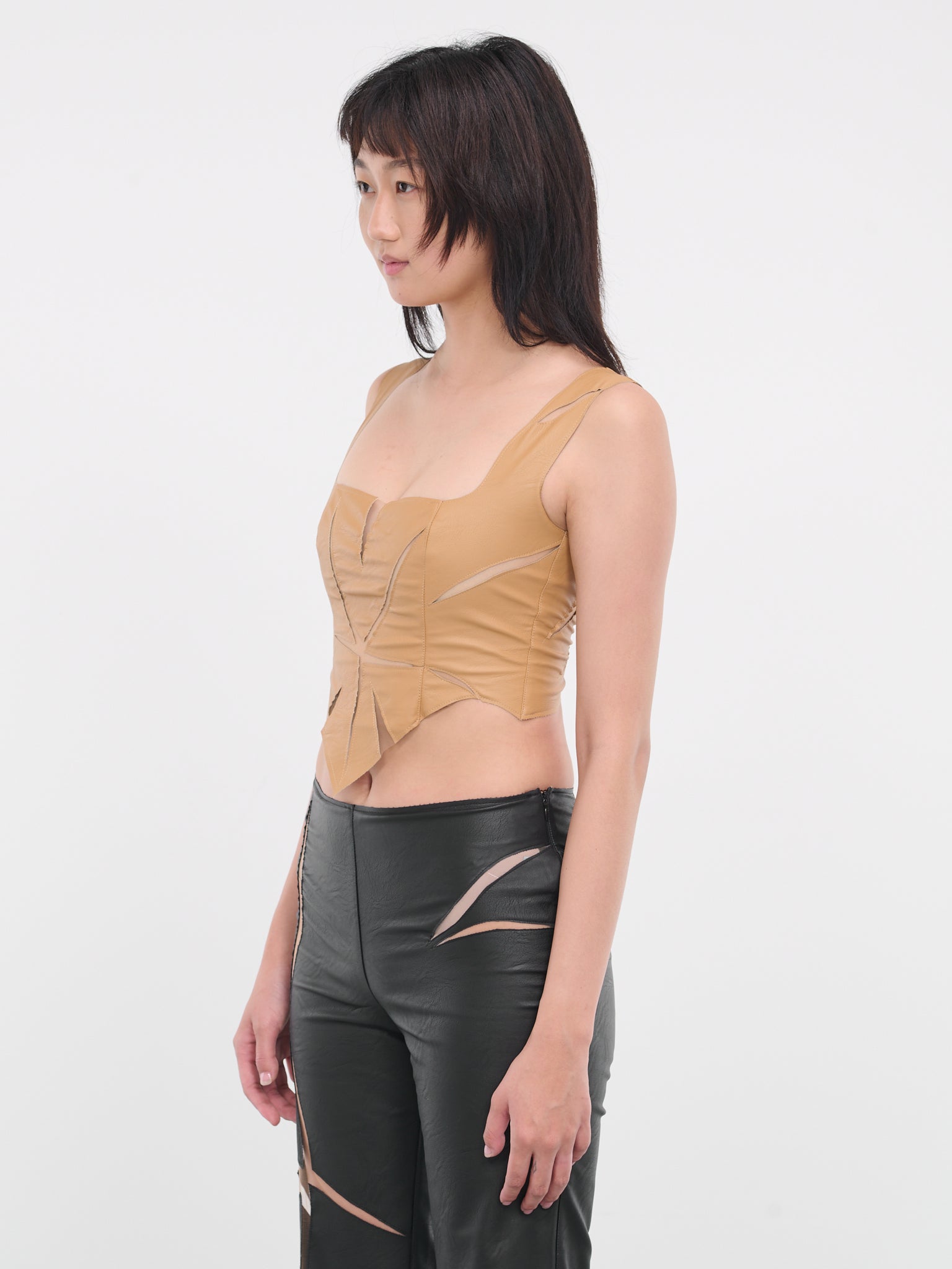 Broken Bustier Top (BROKEN-RECYCLED-LIGHT-BROWN)