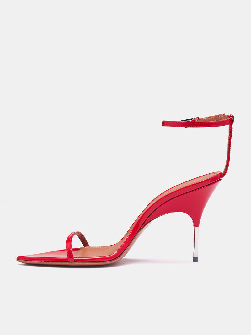 Bruna Heeled Sandals (BRUNA-RED-SILVER)