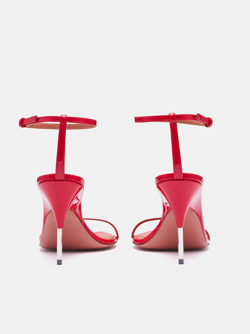 Bruna Heeled Sandals (BRUNA-RED-SILVER)